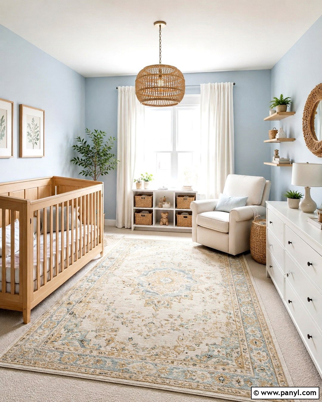 Ice Blue Walls Nursery - 20 Ice Blue Walls