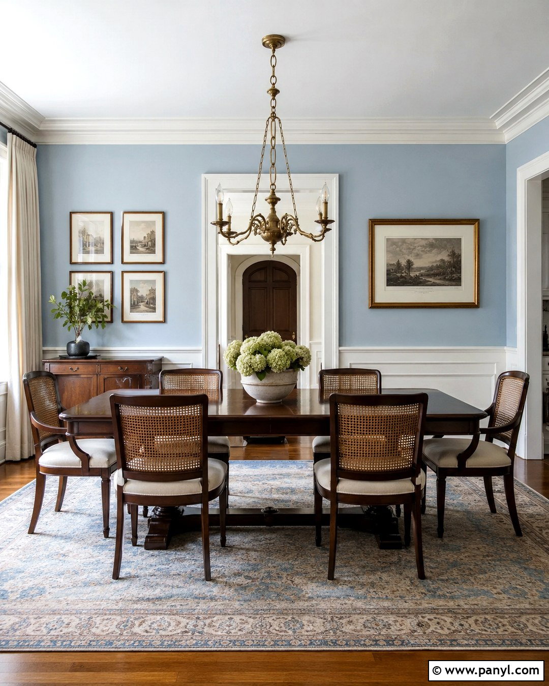 Ice Blue Walls With Wainscoting - 20 Ice Blue Walls