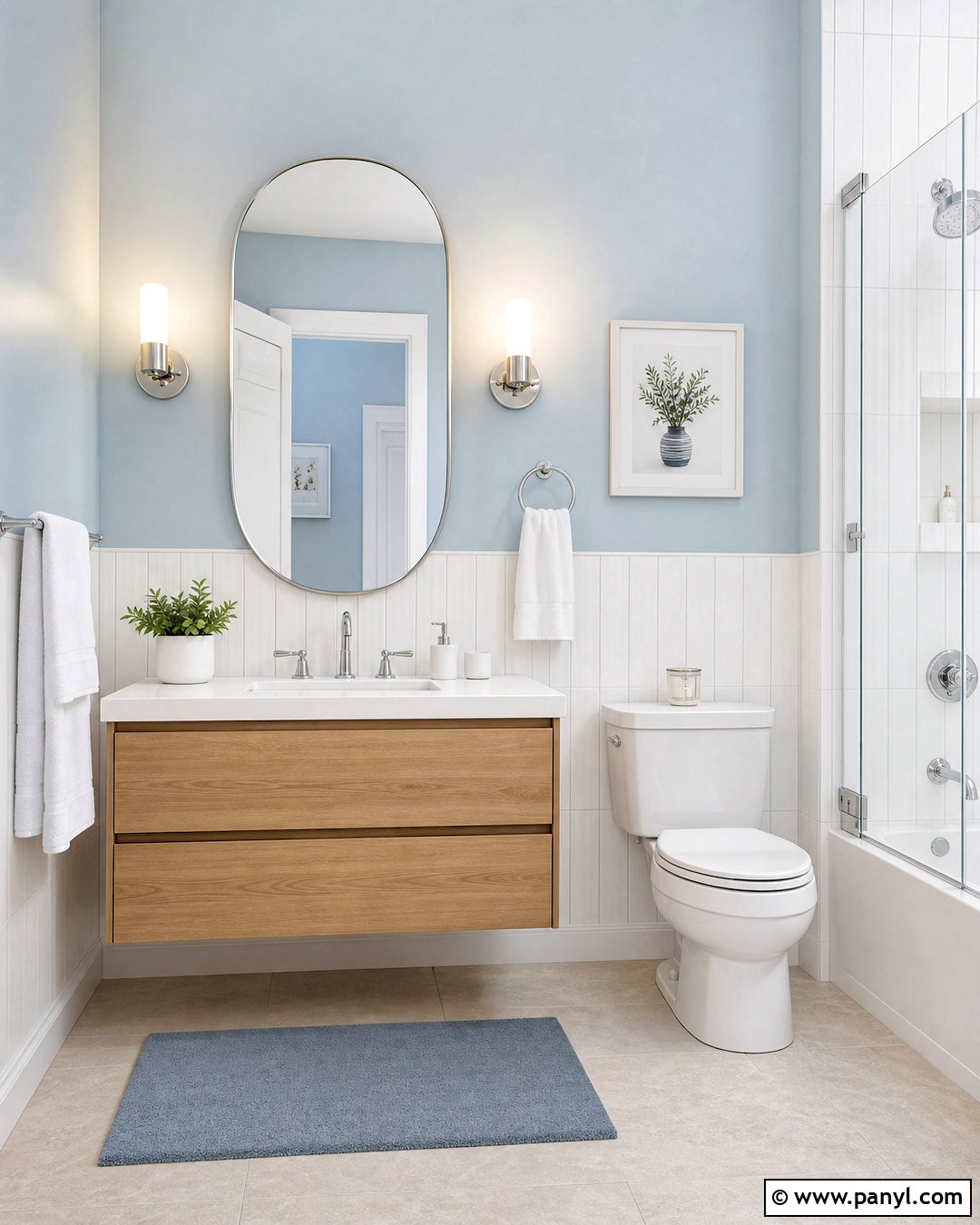 Ice Drop Baby Blue Small Bathroom - 20 baby blue paint colors