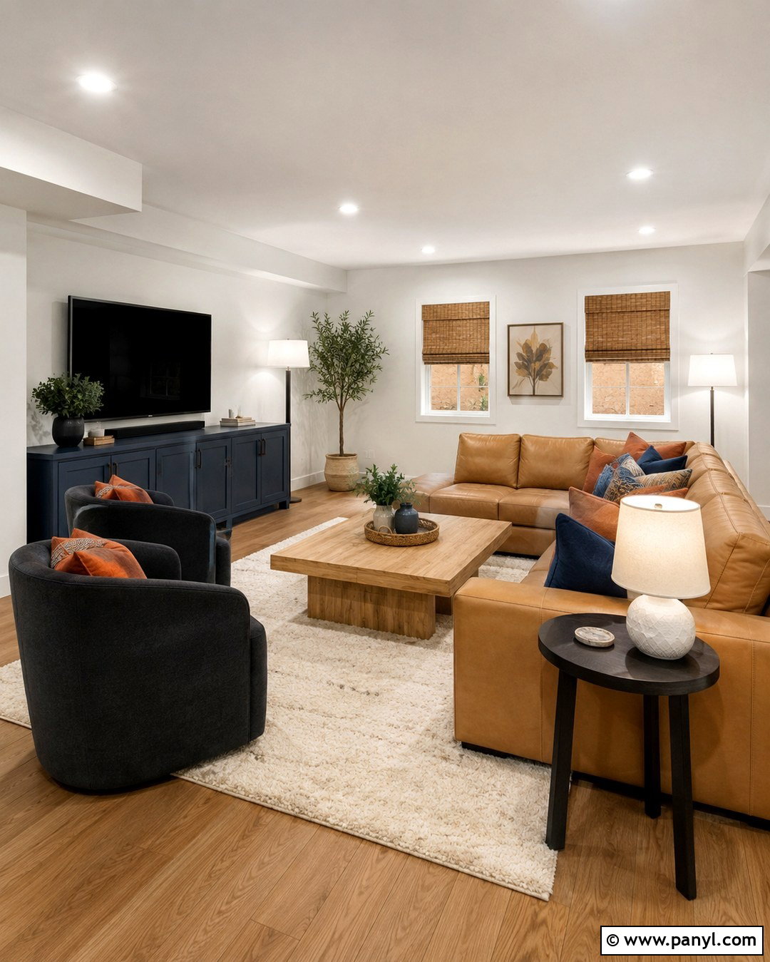 Incredible White Walls In A Basement Family Room - 20 Sherwin Williams Incredible White Walls