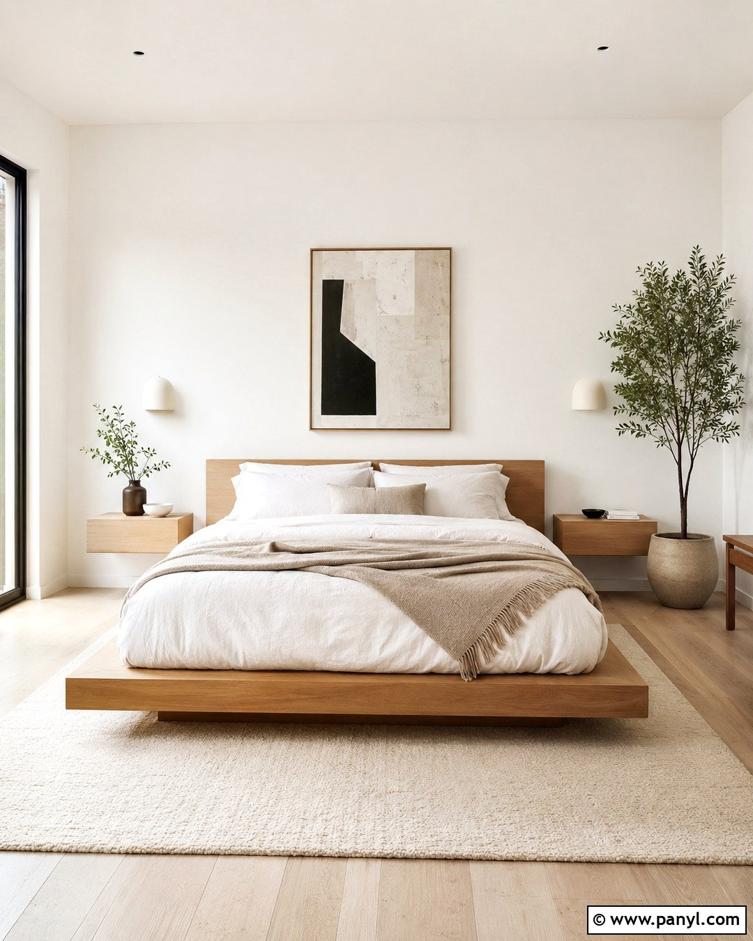 Incredible White Walls In A Minimalist Bedroom - 20 Sherwin Williams Incredible White Walls