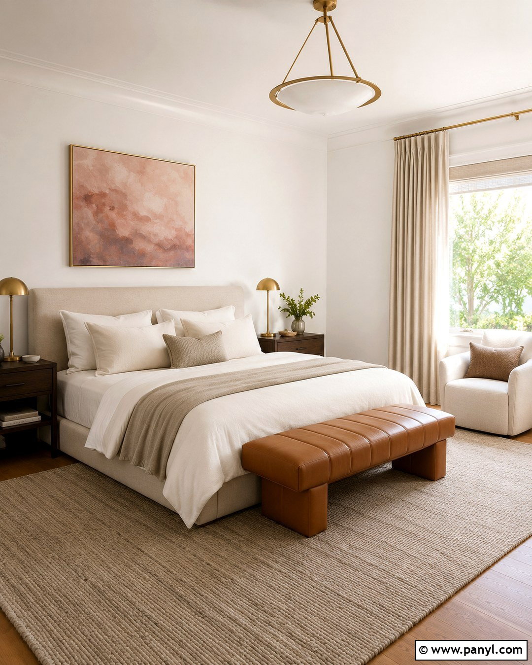Incredible White Walls In A Warm Neutral Bedroom - 20 Sherwin Williams Incredible White Walls