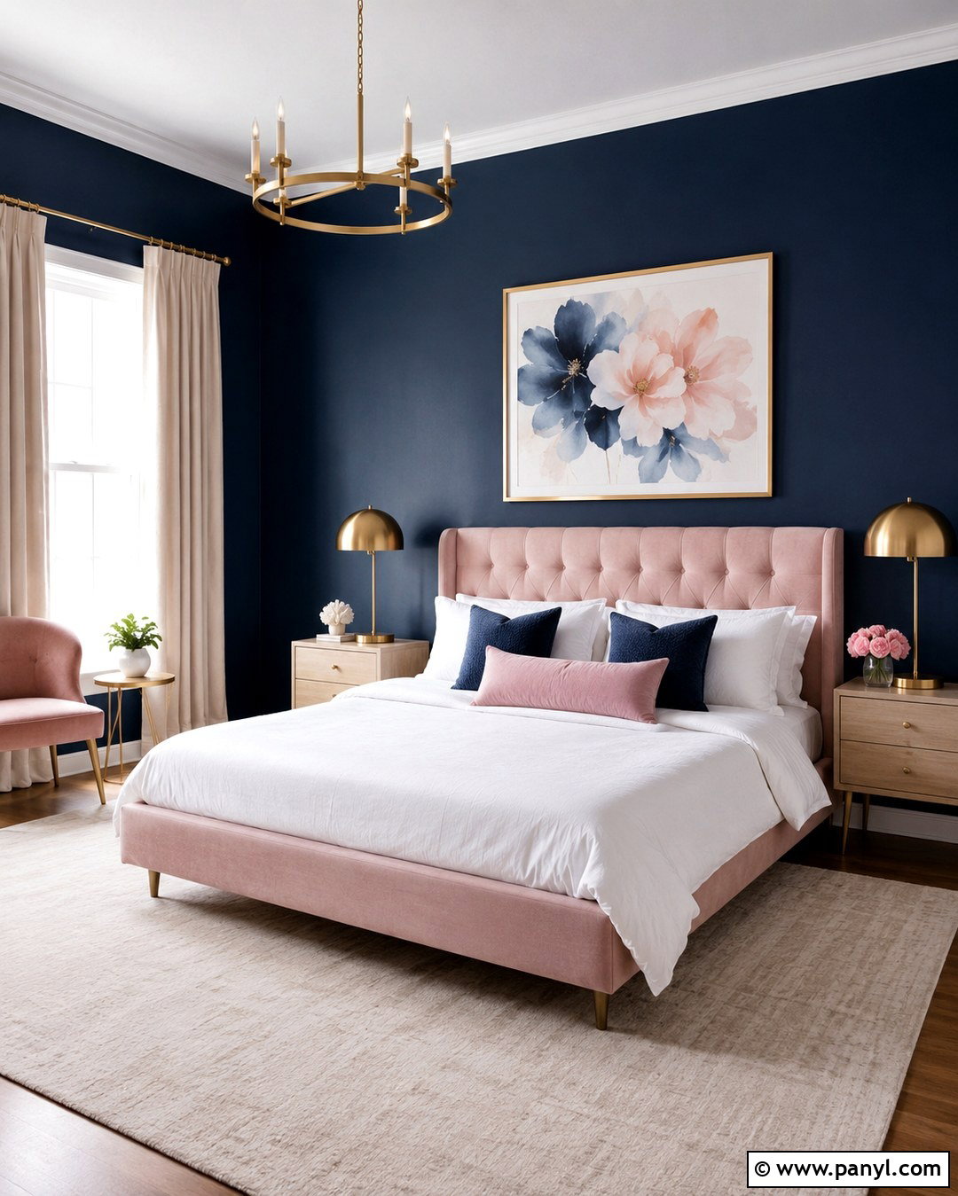 Indigo And Blush Bedroom - 20 Indigo Wall Color Ideas