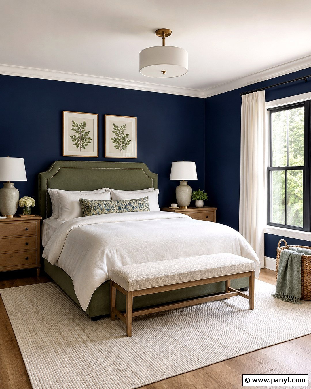 Indigo And Sage Guest Bedroom - 20 Indigo Wall Color Ideas