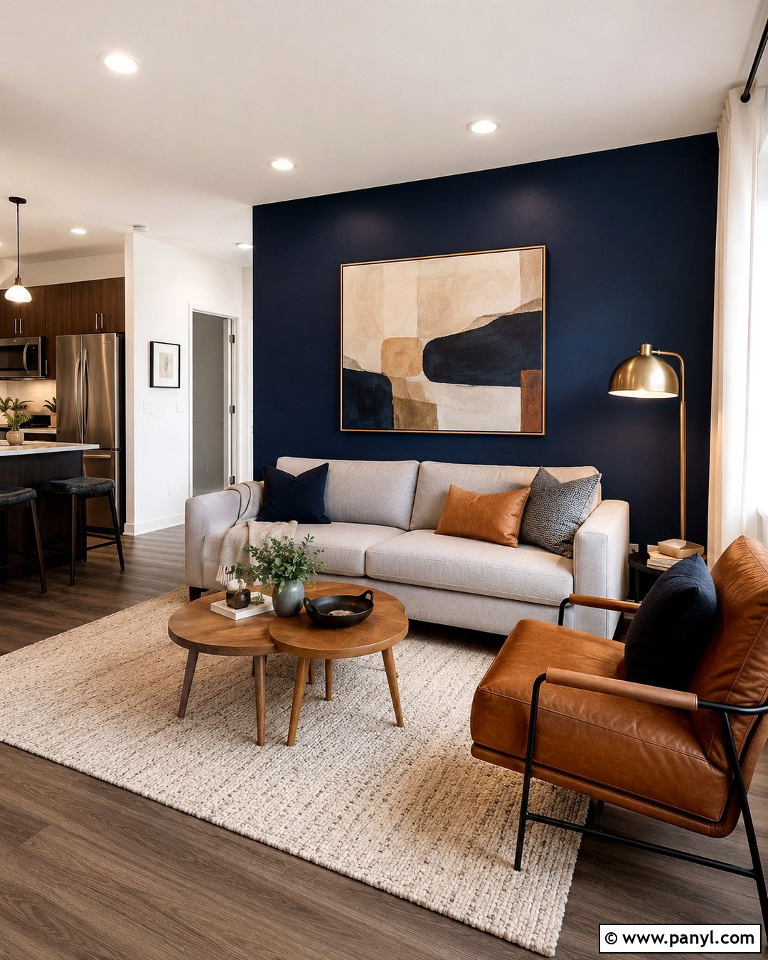 Indigo Apartment Accent Wall - 20 Indigo Wall Color Ideas