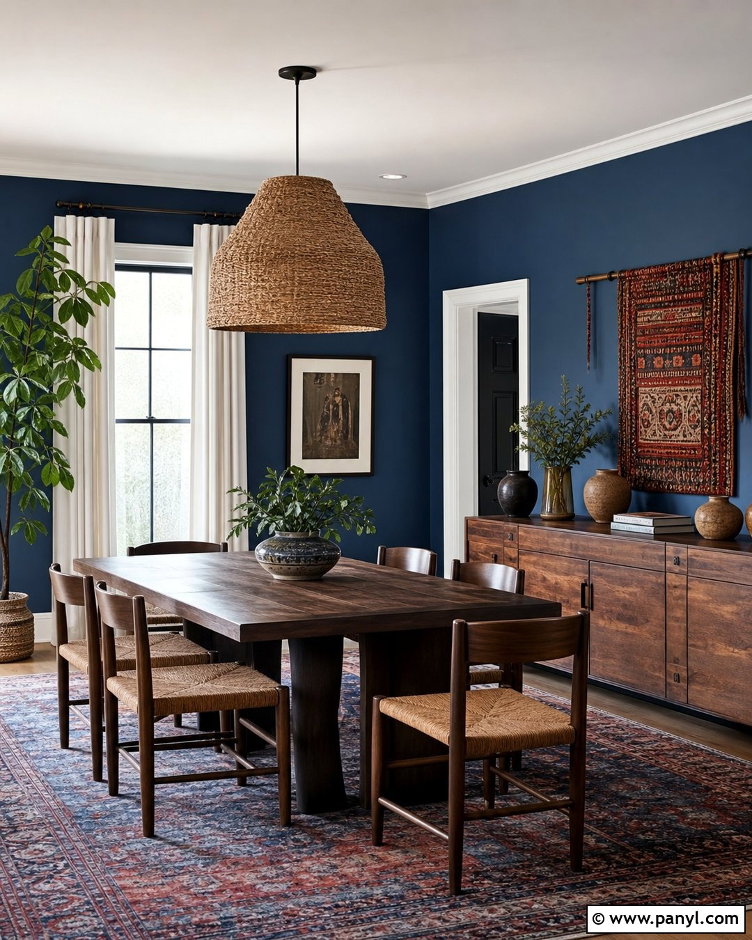Indigo Blue Dining Room Walls - 50 blue walls