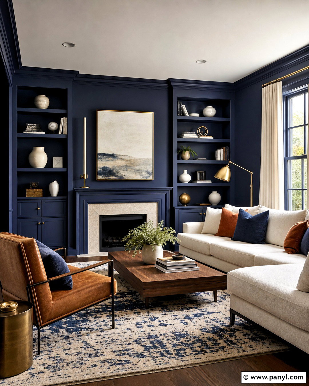Indigo Blue Drawing Room Colour - 20 drawing room colour ideas