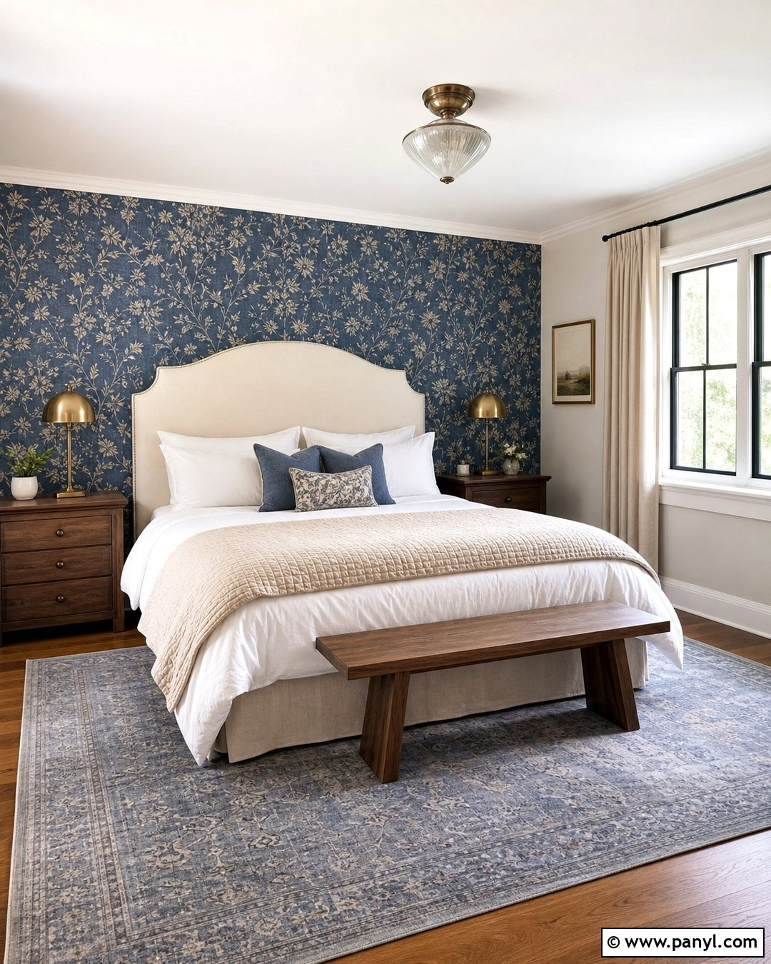 Indigo Blue Wallpaper Accent Wall - 20 Accent Blue Wall Ideas