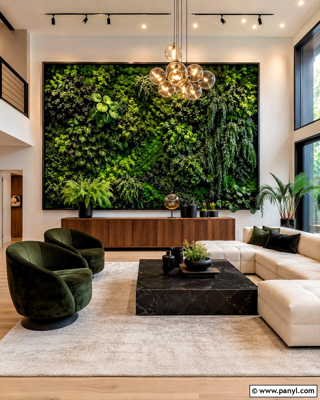 Indoor Green Wall Accent Wall - 35 tall accent wall high ceilings