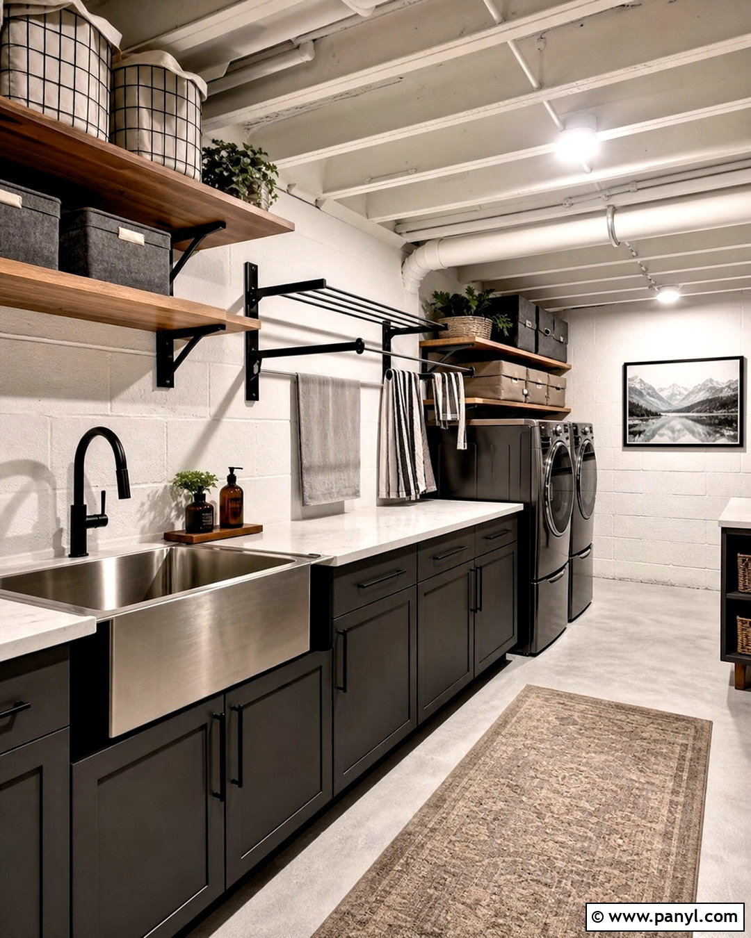 Industrial Basement Laundry Room - 20 industrial basement ideas