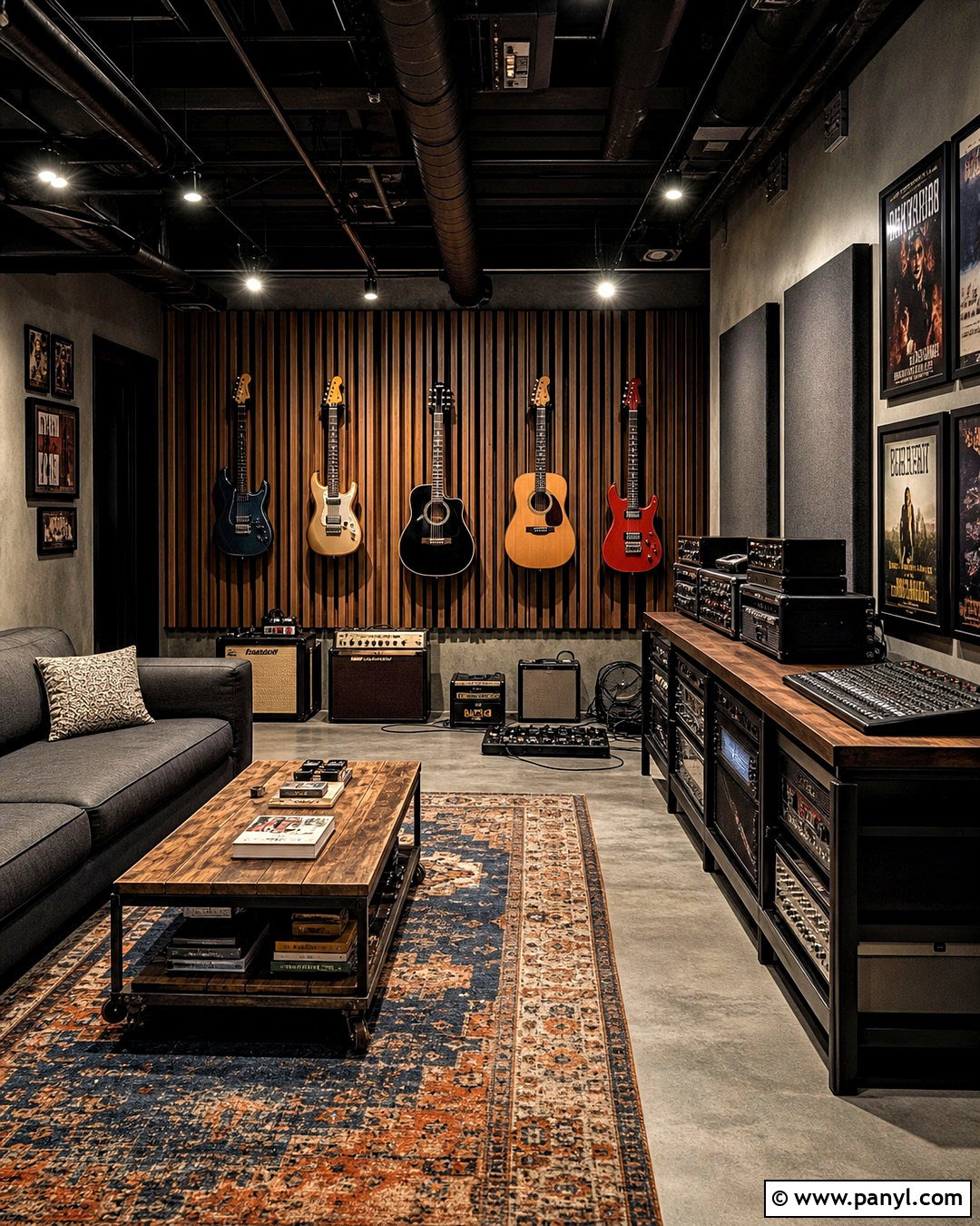 Industrial Basement Music Room - 20 industrial basement ideas