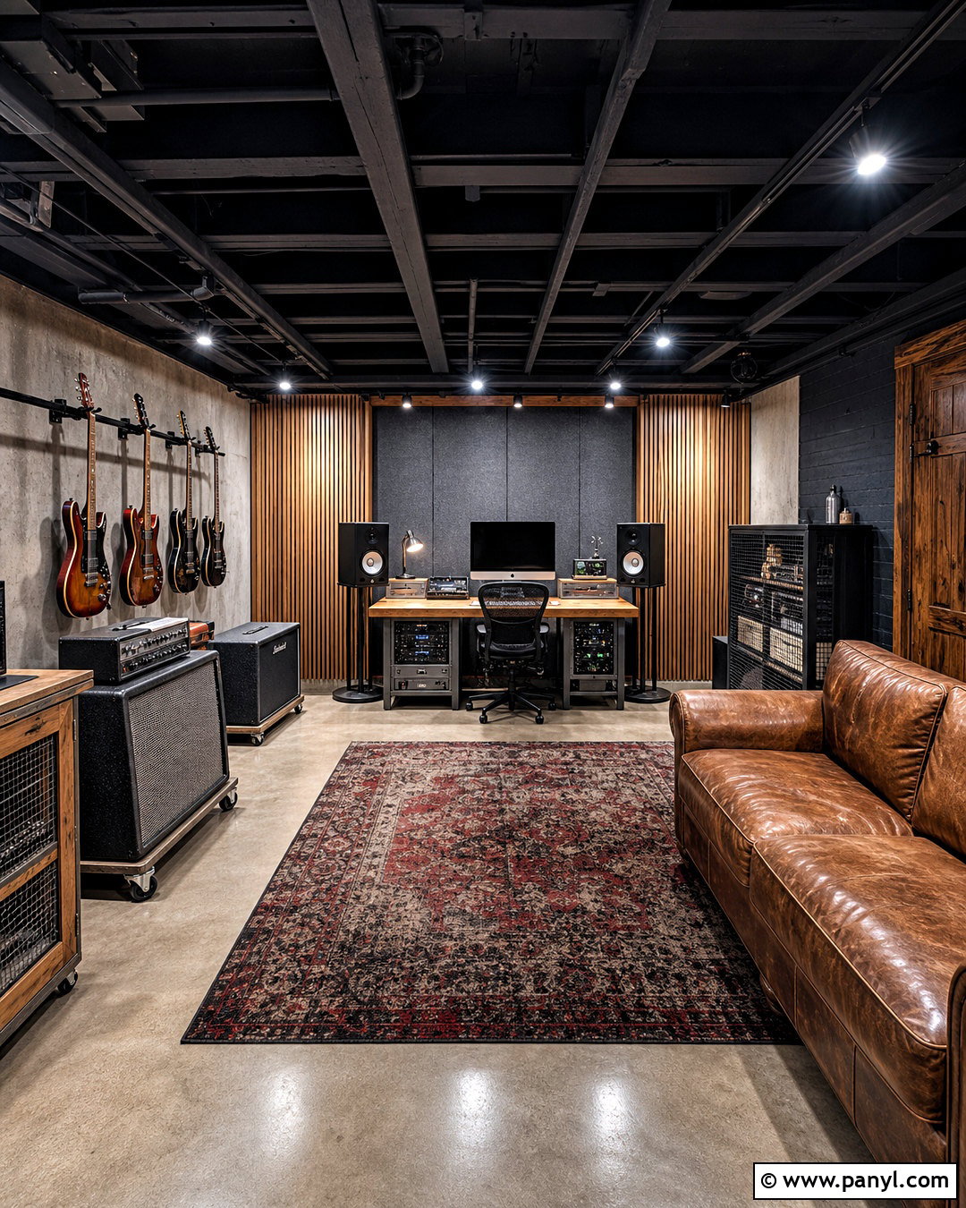 Industrial Basement Music Room - 20 basement music room ideas