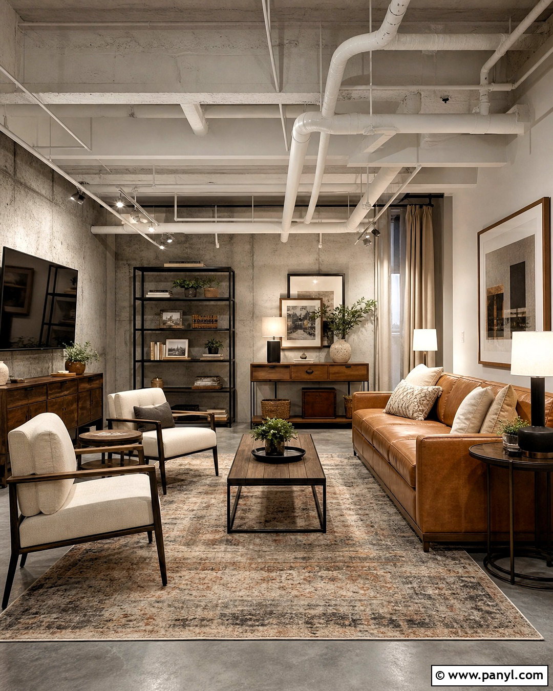 Industrial Basement With Concrete Walls - 20 industrial basement ideas
