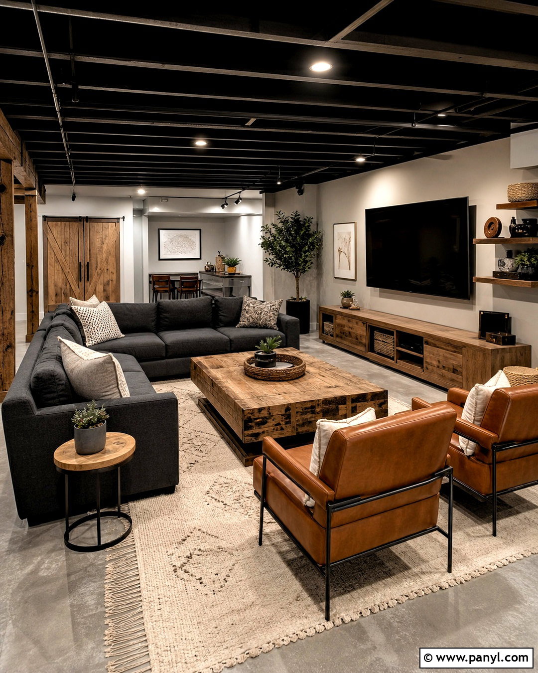 Industrial Basement With Wood Accents - 20 industrial basement ideas