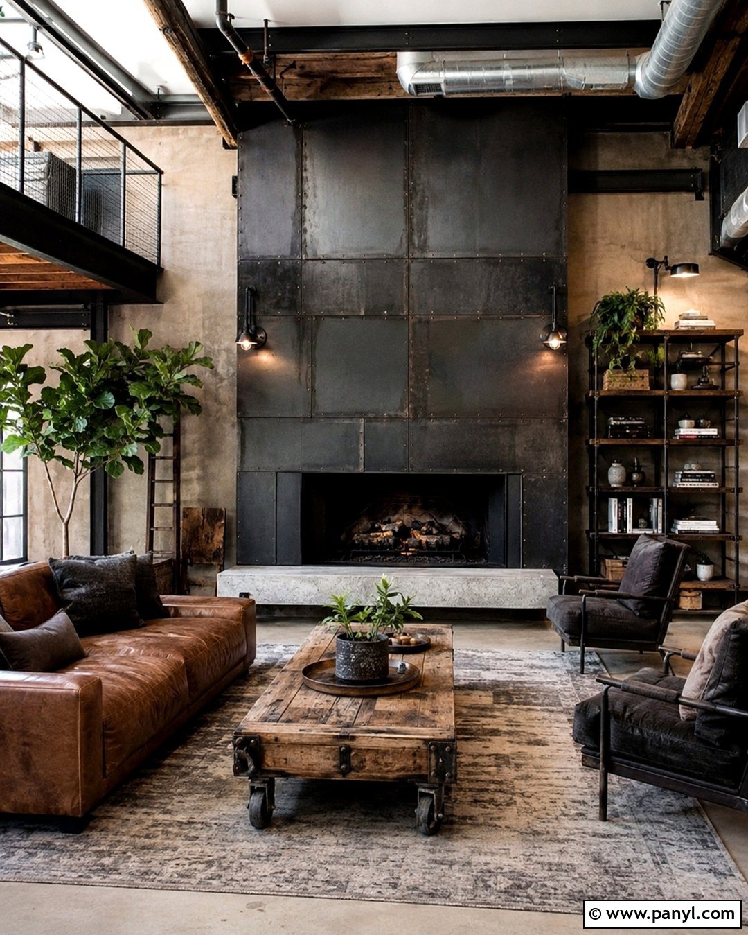 Industrial Black Fireplace Wall - 20 Black Accent Wall Living Room Fireplaces