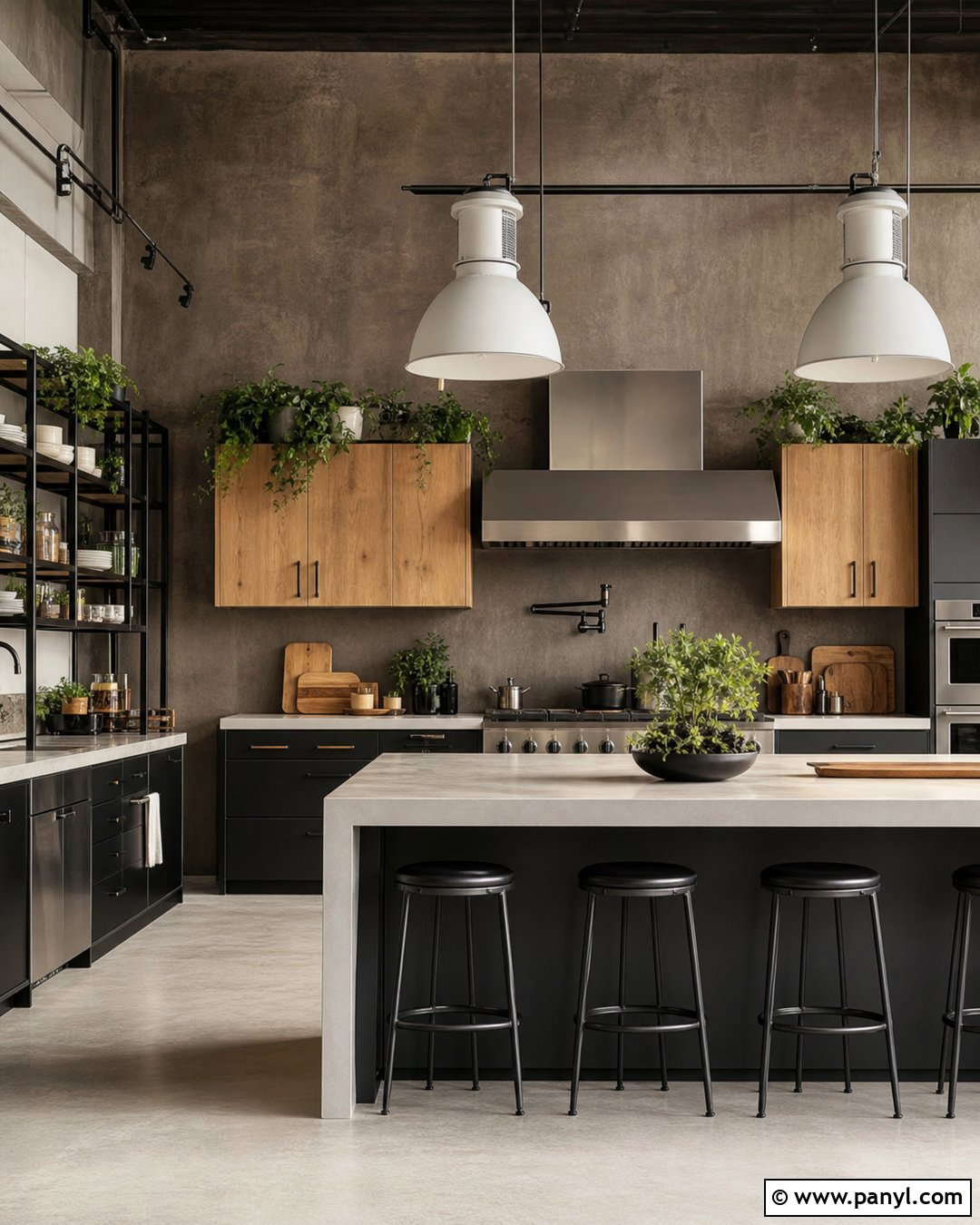 Industrial Brown Kitchen Walls - 35 Brown Kitchen Walls