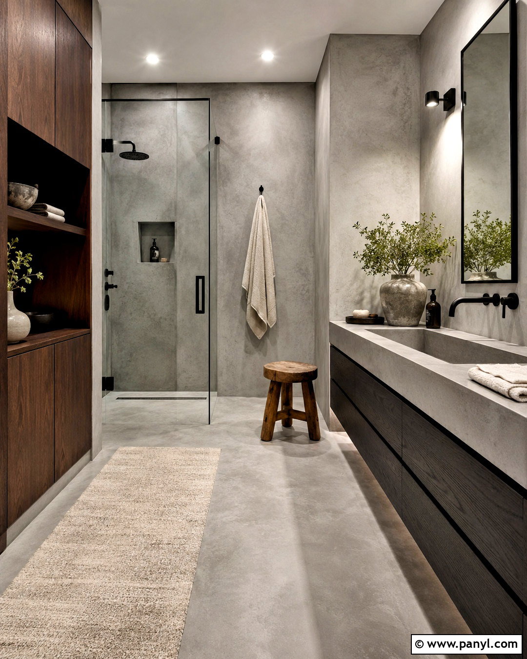 Industrial Concrete Bathroom - 20 moody bathroom design ideas