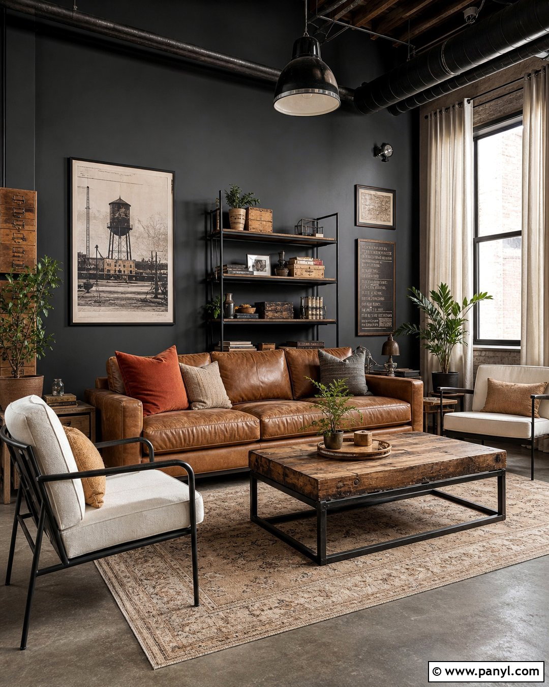 Industrial Dark Grey Living Room Walls - 30 Dark Grey Living Room Walls