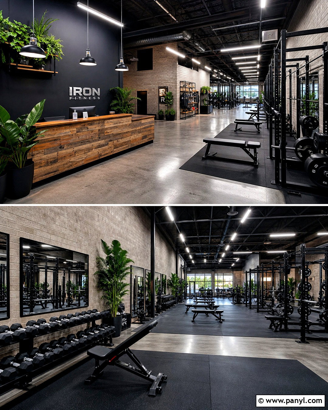 Industrial Fitness Studio Interior - 20 fitness studio design ideas