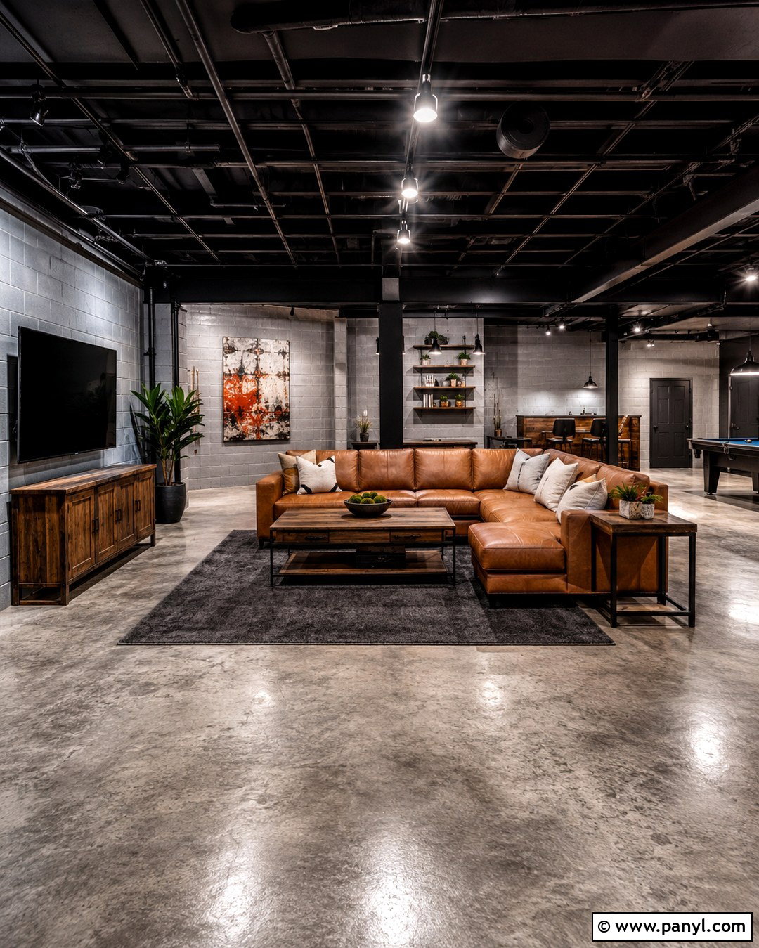 Industrial Grey Block Basement Wall - 20 Industrial Grey Wall Ideas