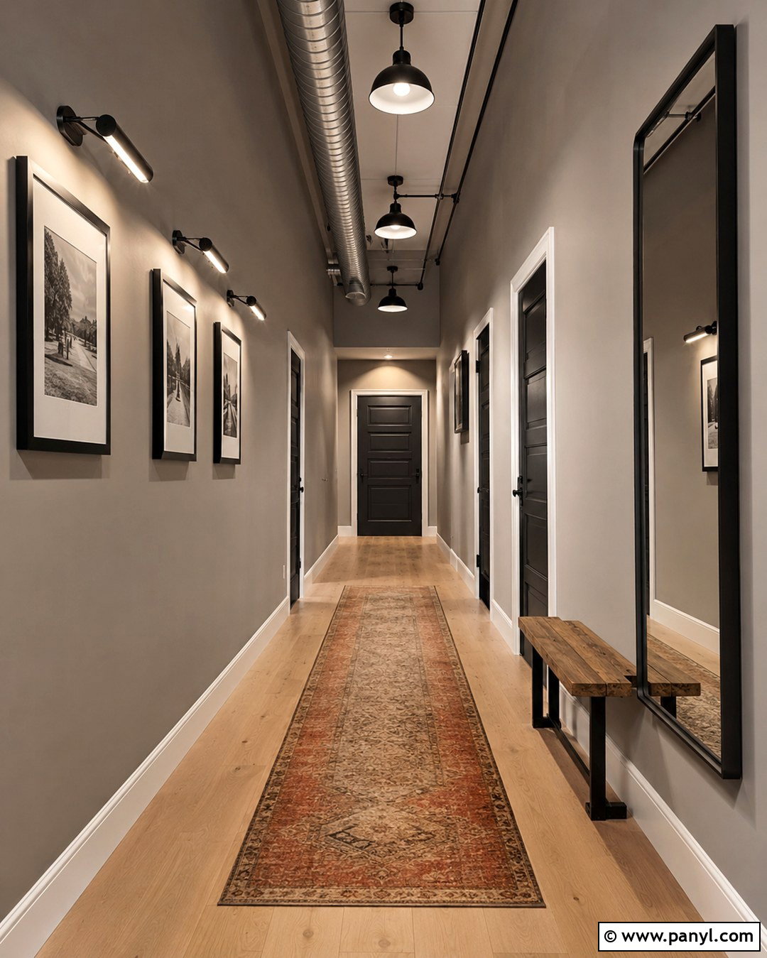 Industrial Grey Hallway Wall - 20 Industrial Grey Wall Ideas