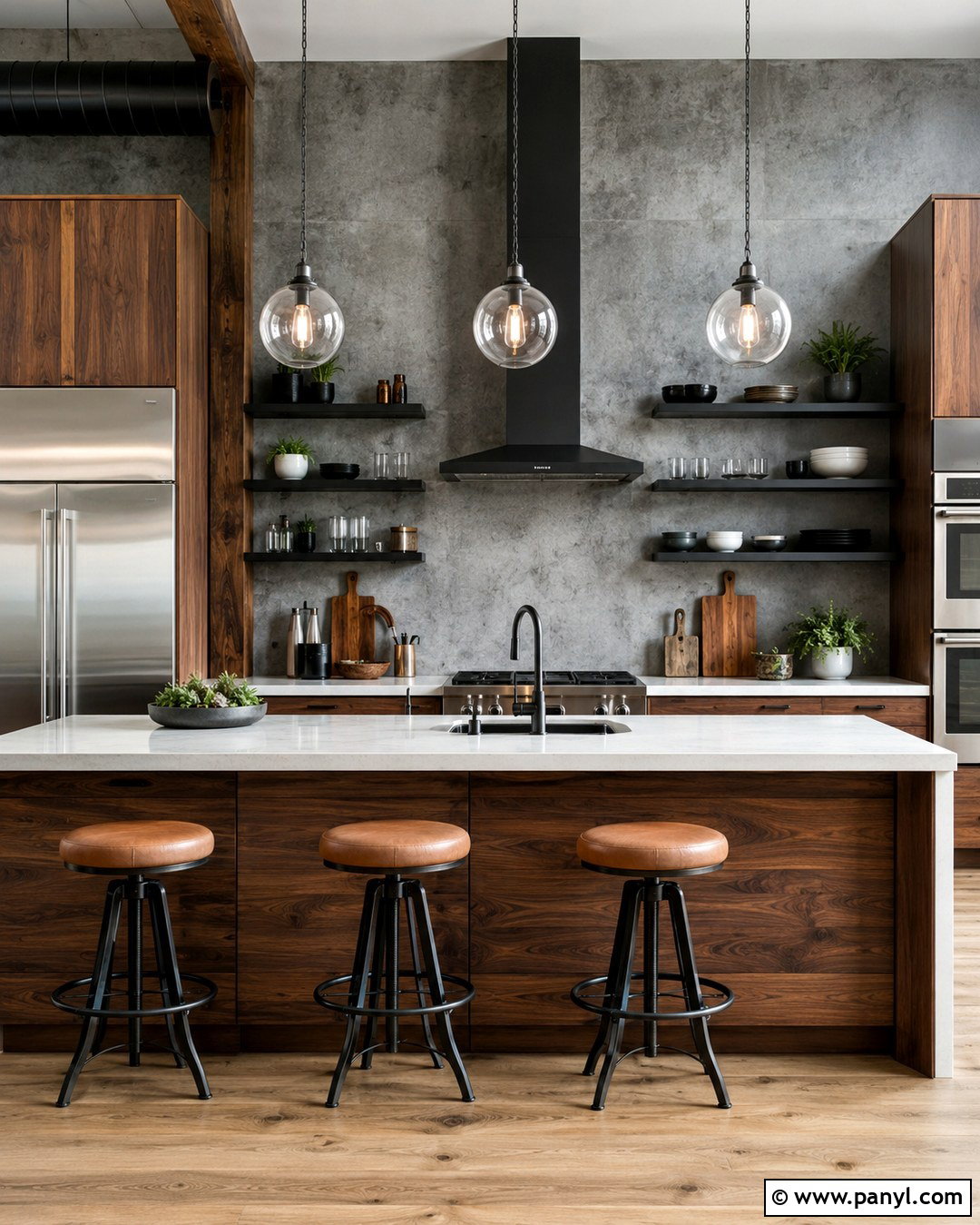 Industrial Grey Kitchen Backsplash Wall - 20 Industrial Grey Wall Ideas