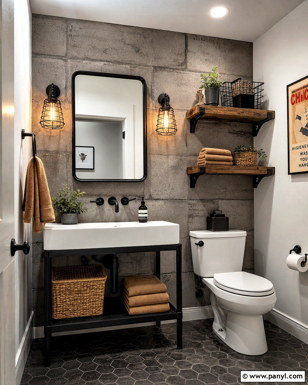 Industrial Half Bathroom - 20 half bathroom design ideas