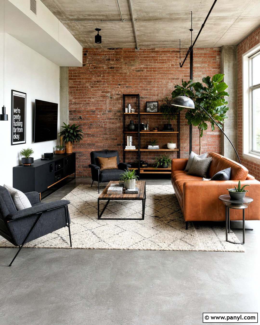 Industrial Light Gray Floor Living Room - 20 light gray floors living room ideas