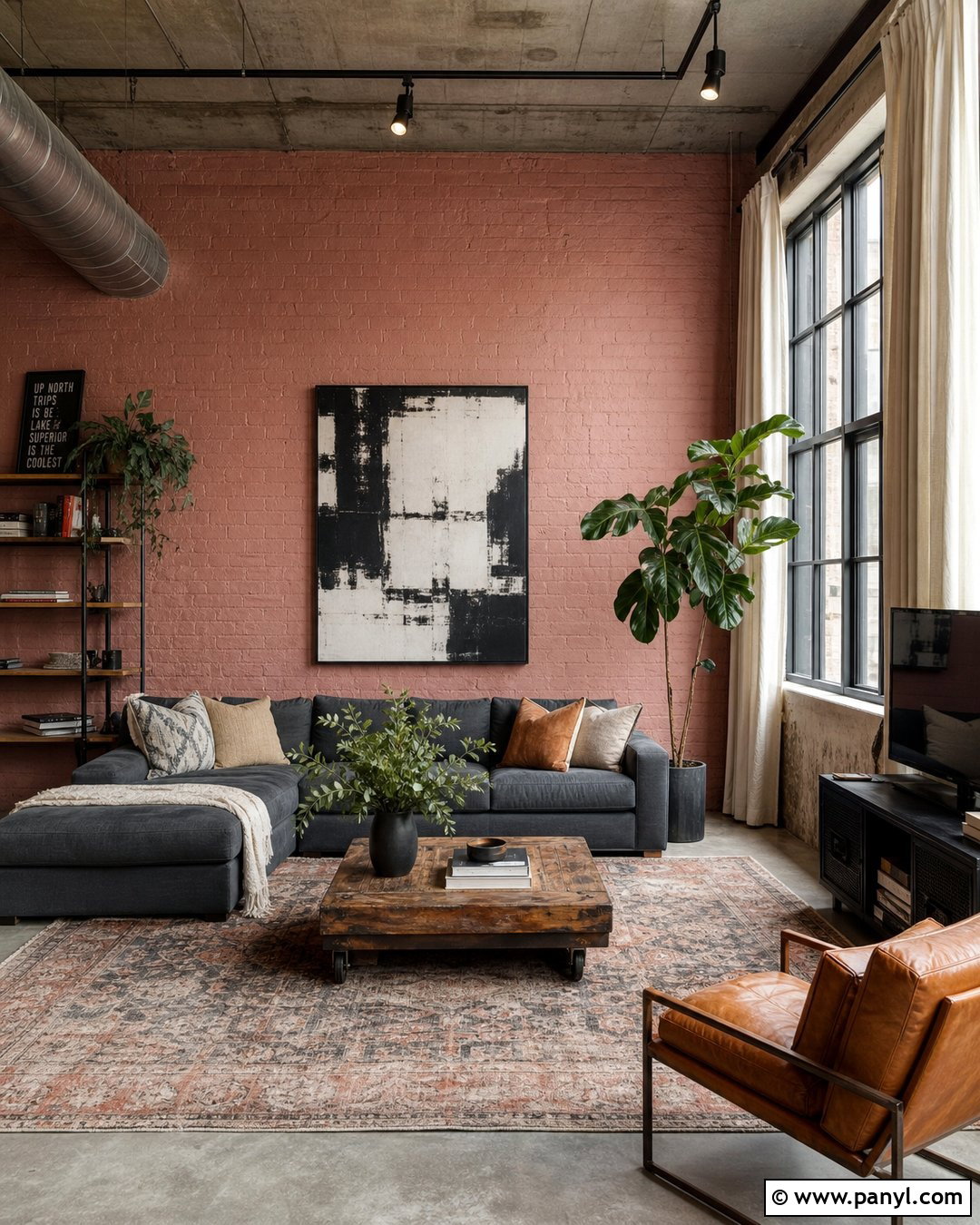 Industrial Loft With Blush Pink Walls - 35 Blush Pink Walls