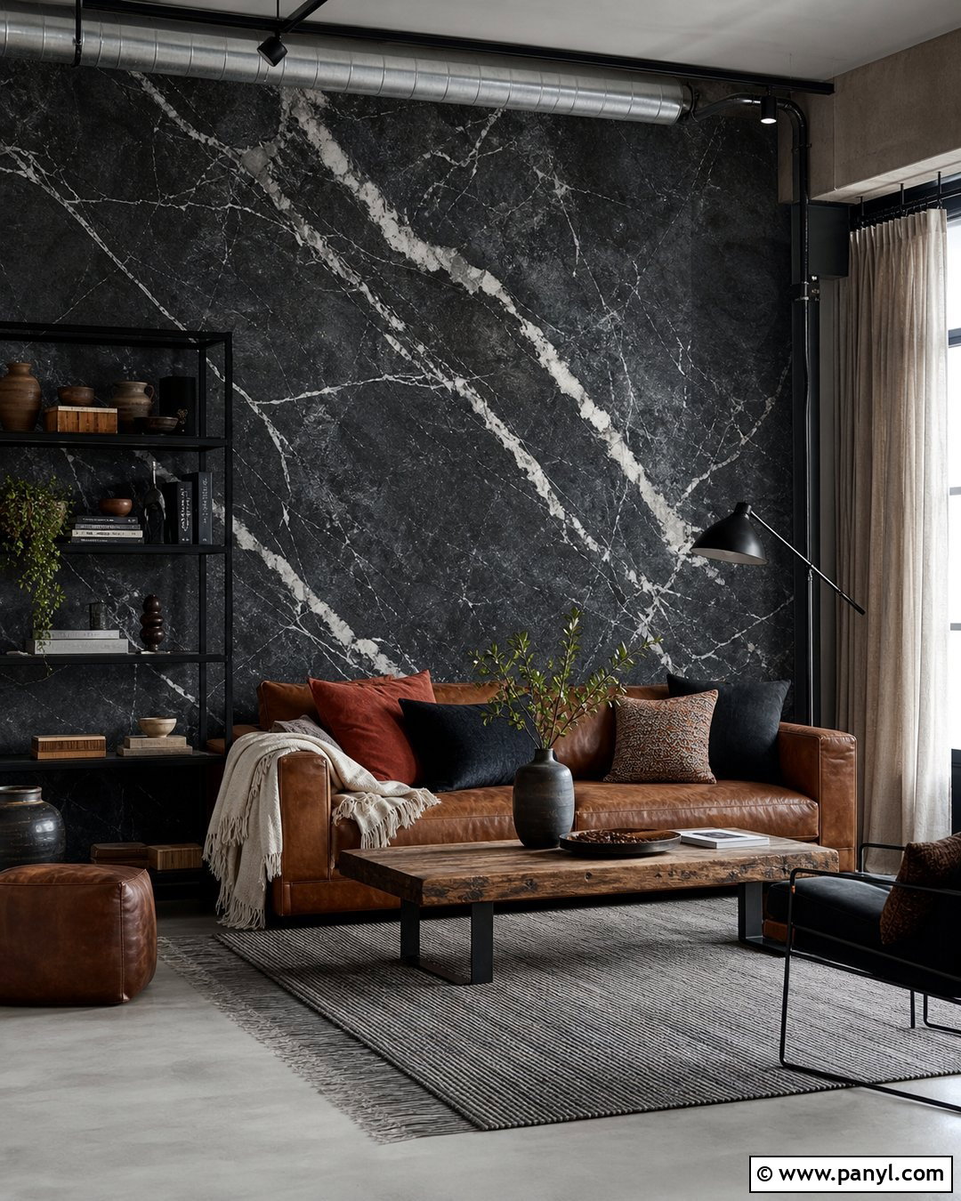 Industrial Marble Wallpaper Living Room - 30 Marble Wallpaper Living Room Ideas