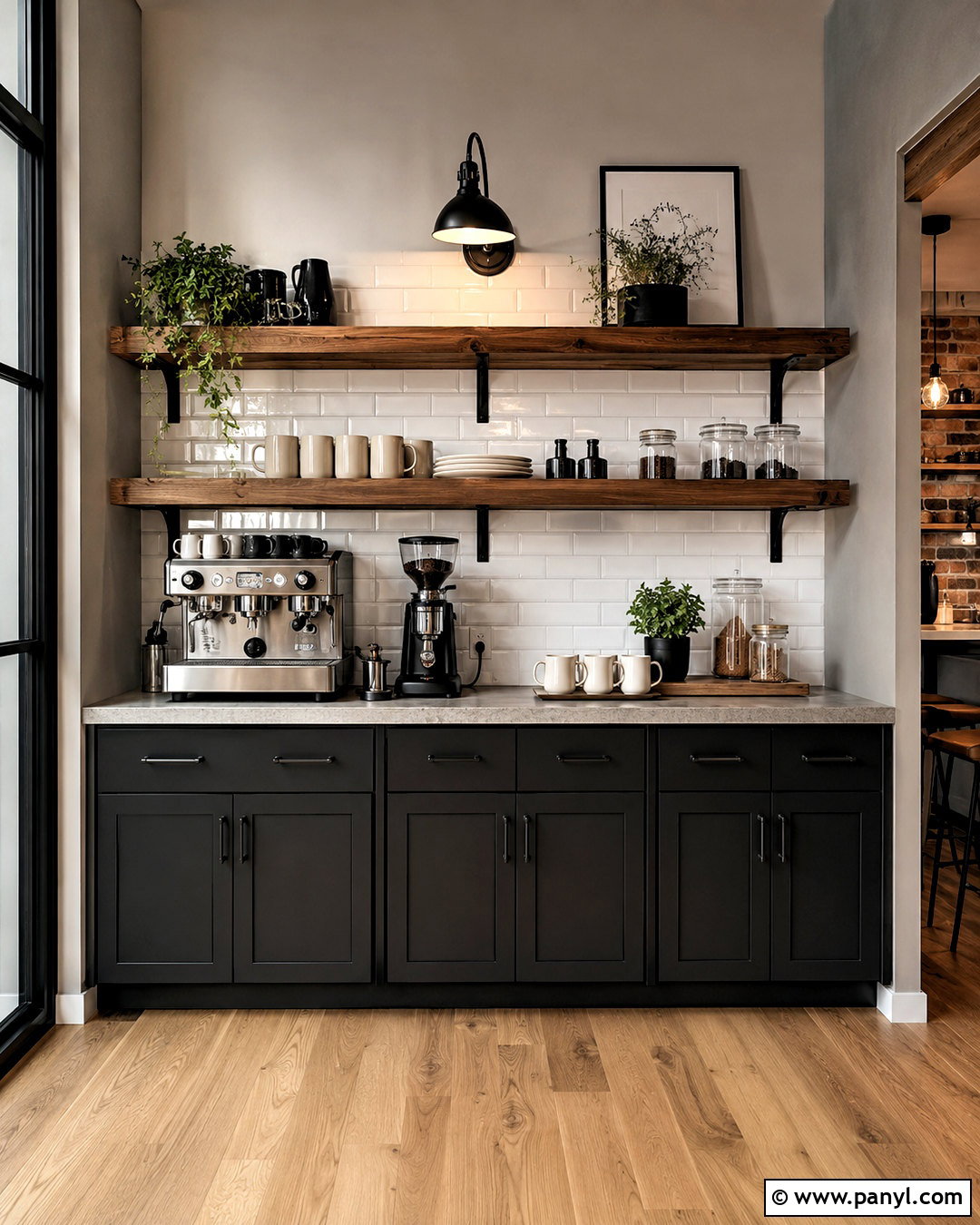 Industrial Modern Coffee Bar - 20 modern coffee bar ideas