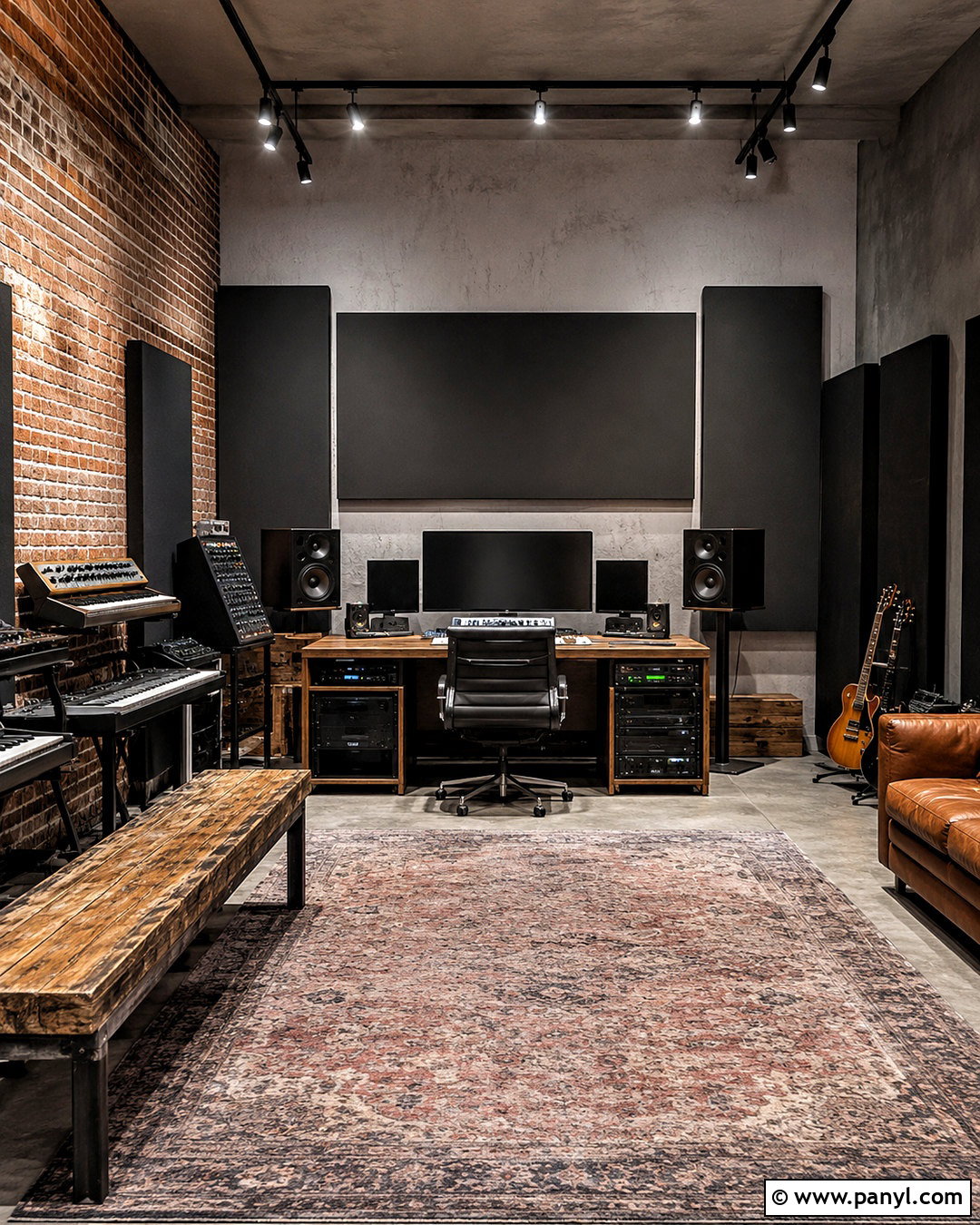 Industrial Music Studio - 20 music studio decor interior design ideas