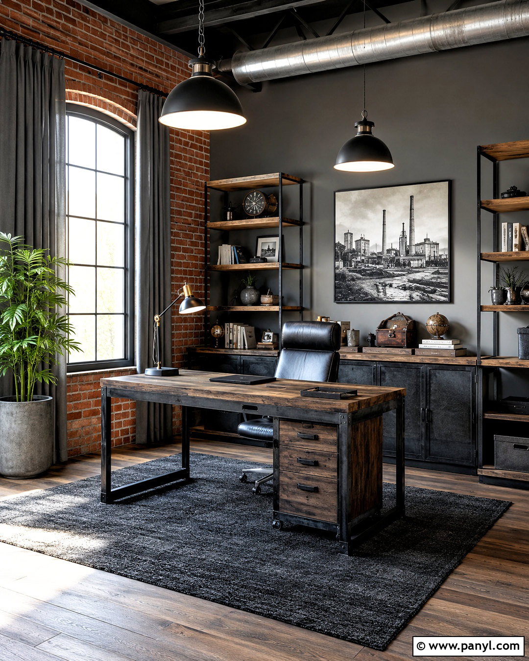 Industrial Office - 20 office decor ideas