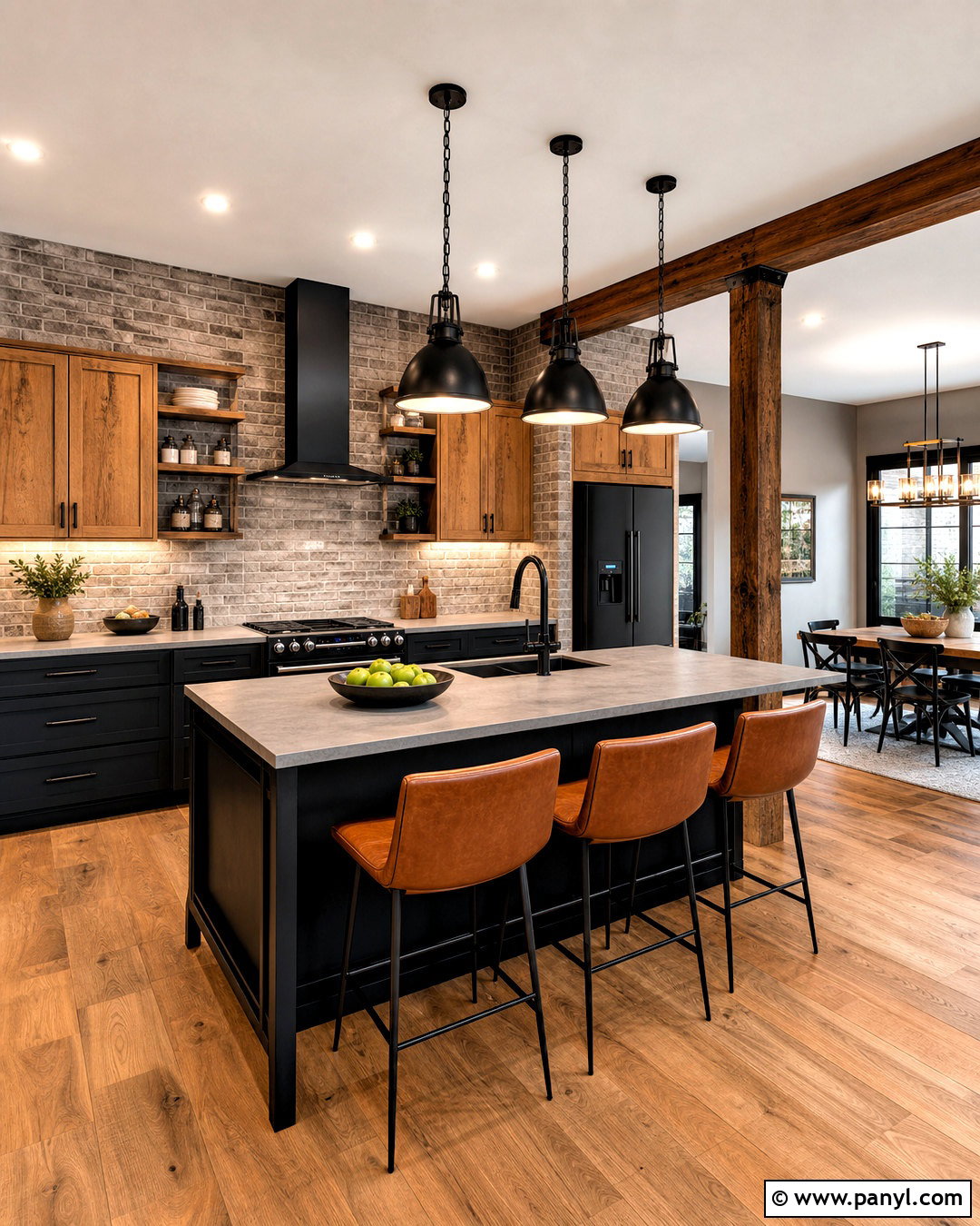Industrial Open Kitchen - 20 open kitchen design ideas