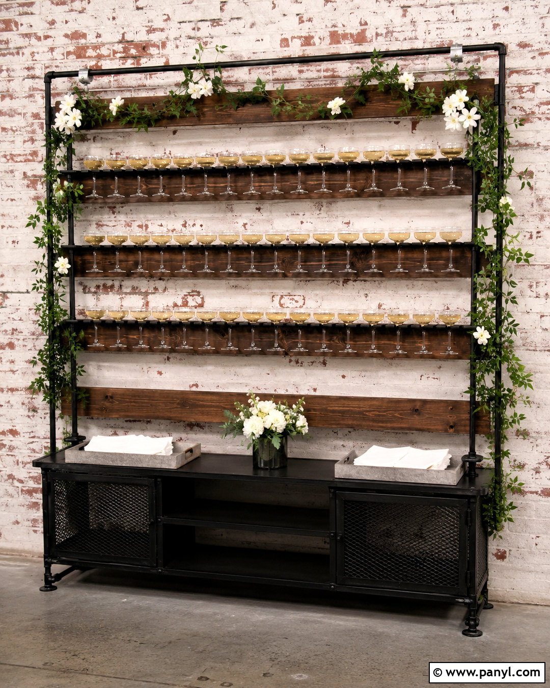 Industrial Pipe Champagne Wall - 20 diy champagne wall ideas