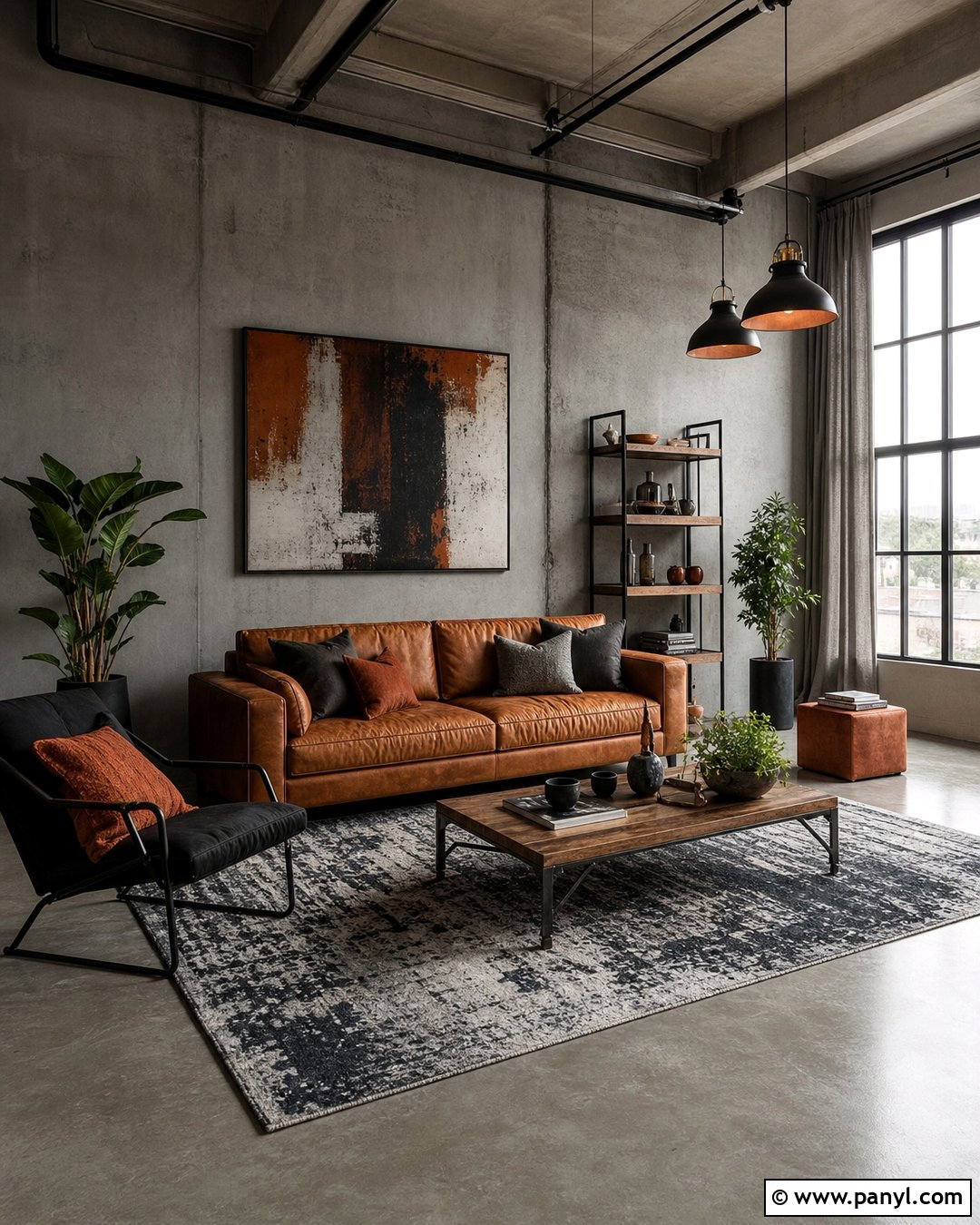 Industrial Room With Gray Walls - 25 Room With Gray Walls