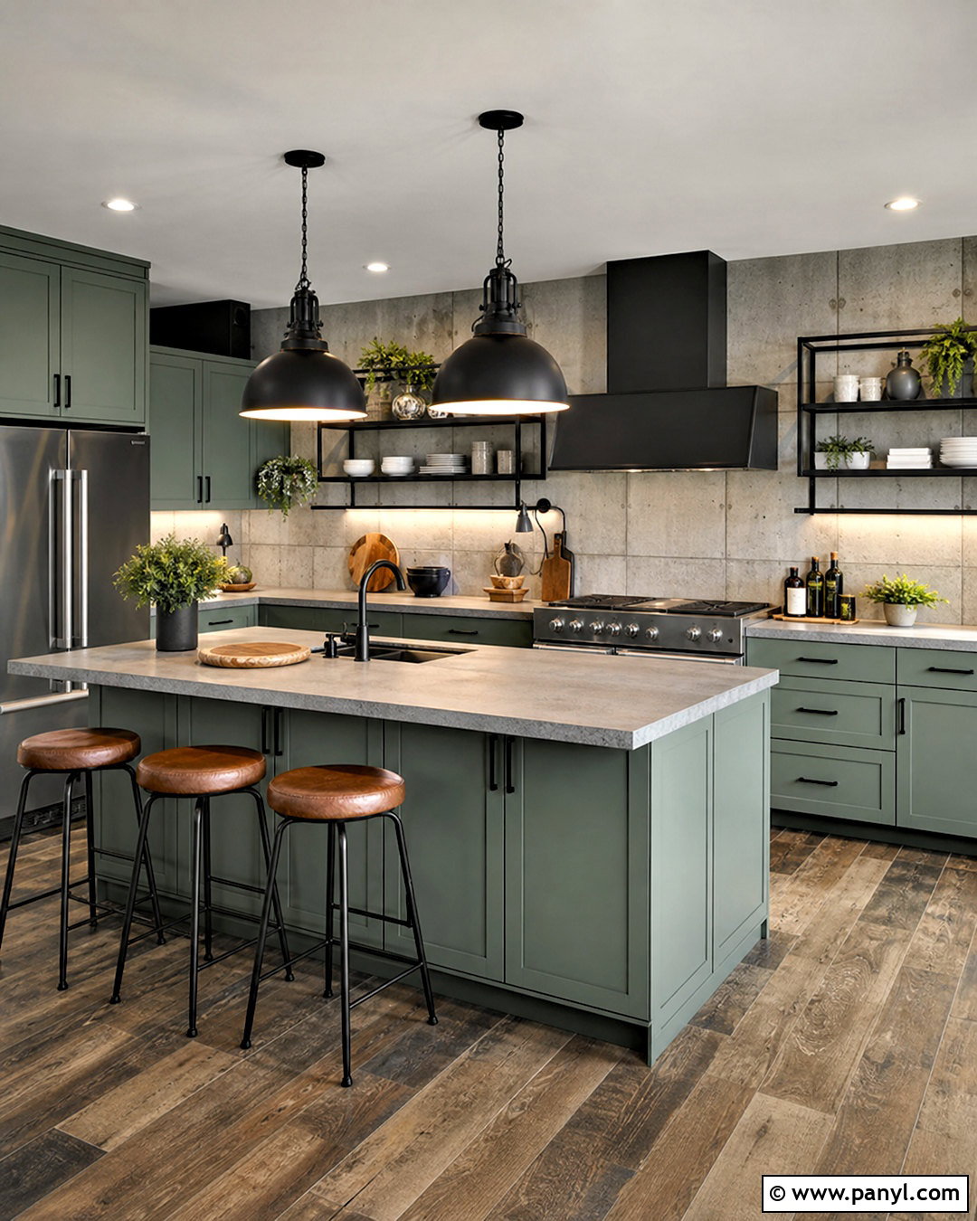 Industrial Sage Green And Gray Kitchen - 20 sage green and grey kitchen ideas