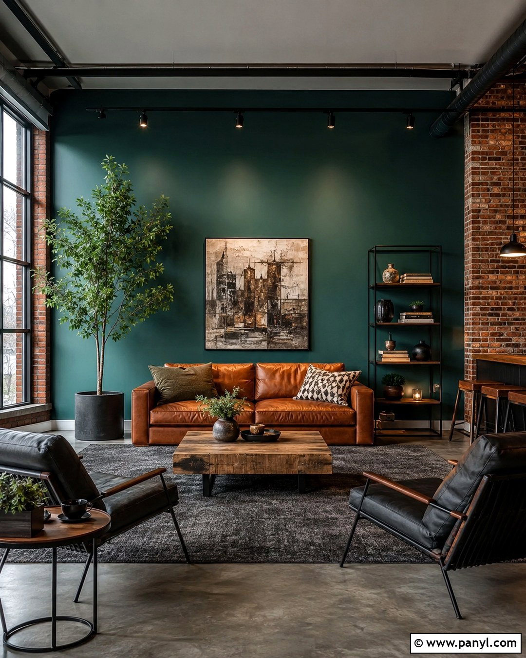 Industrial Teal Accent Wall - 20 Teal Accent Walls