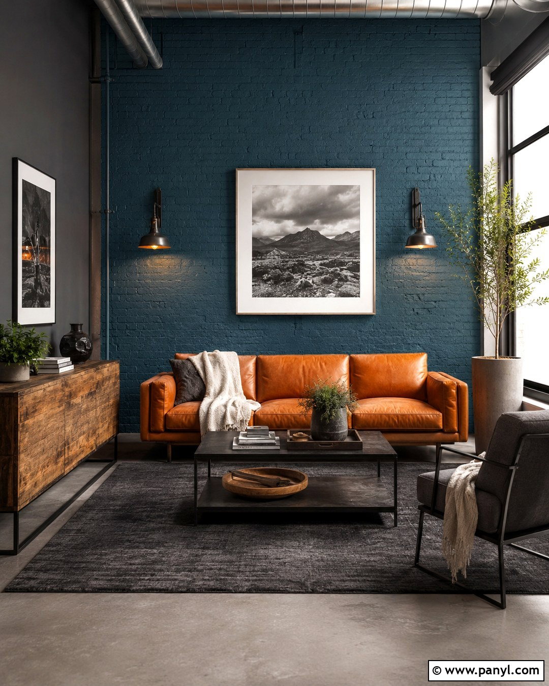 Industrial Teal Wall Orange Sofa - 20 Teal Wall Orange Sofa Ideas