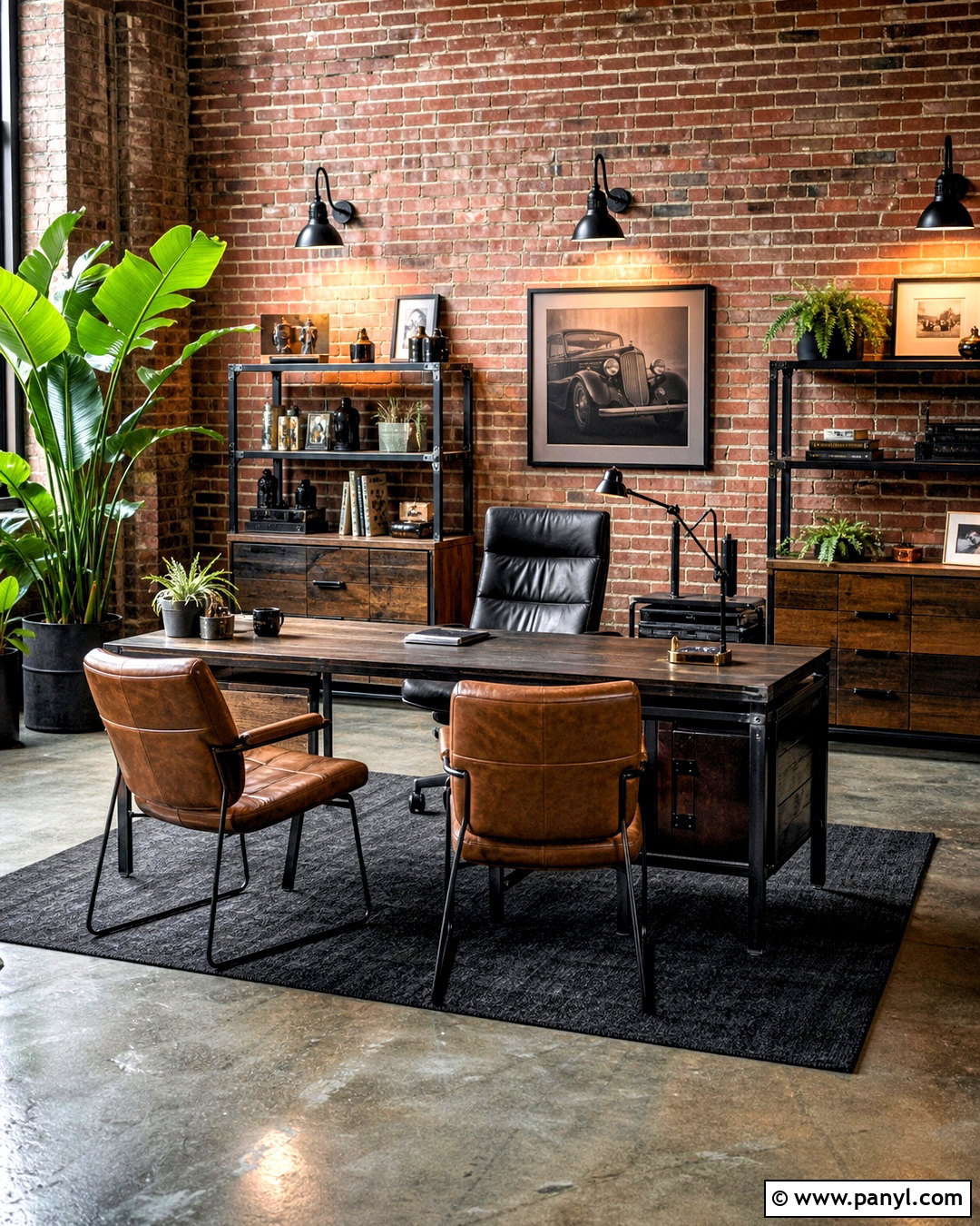 Industrial Work Office - 20 work office decor professional ideas