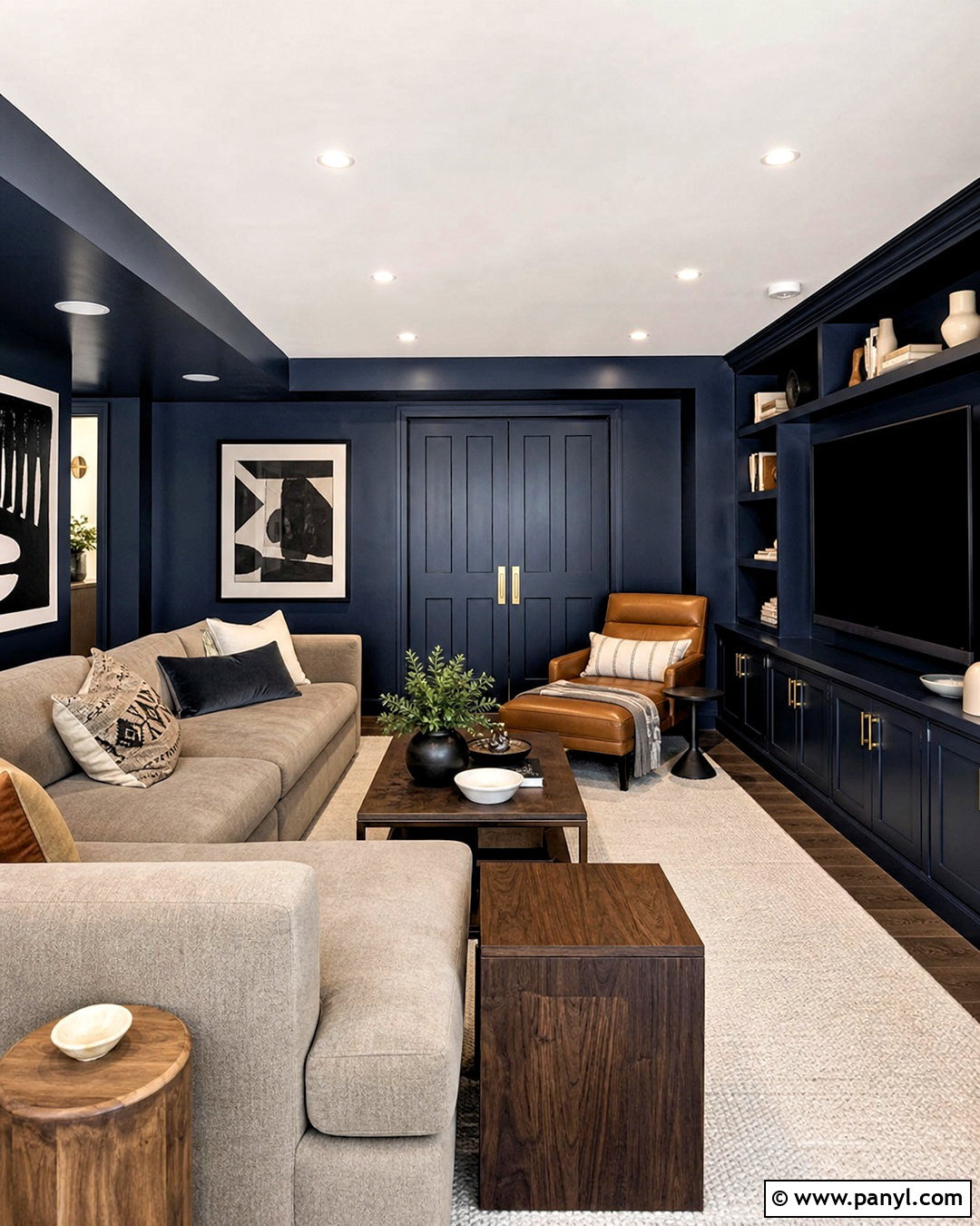 Ink Blue Dark Basement - 20 dark basement paint colors