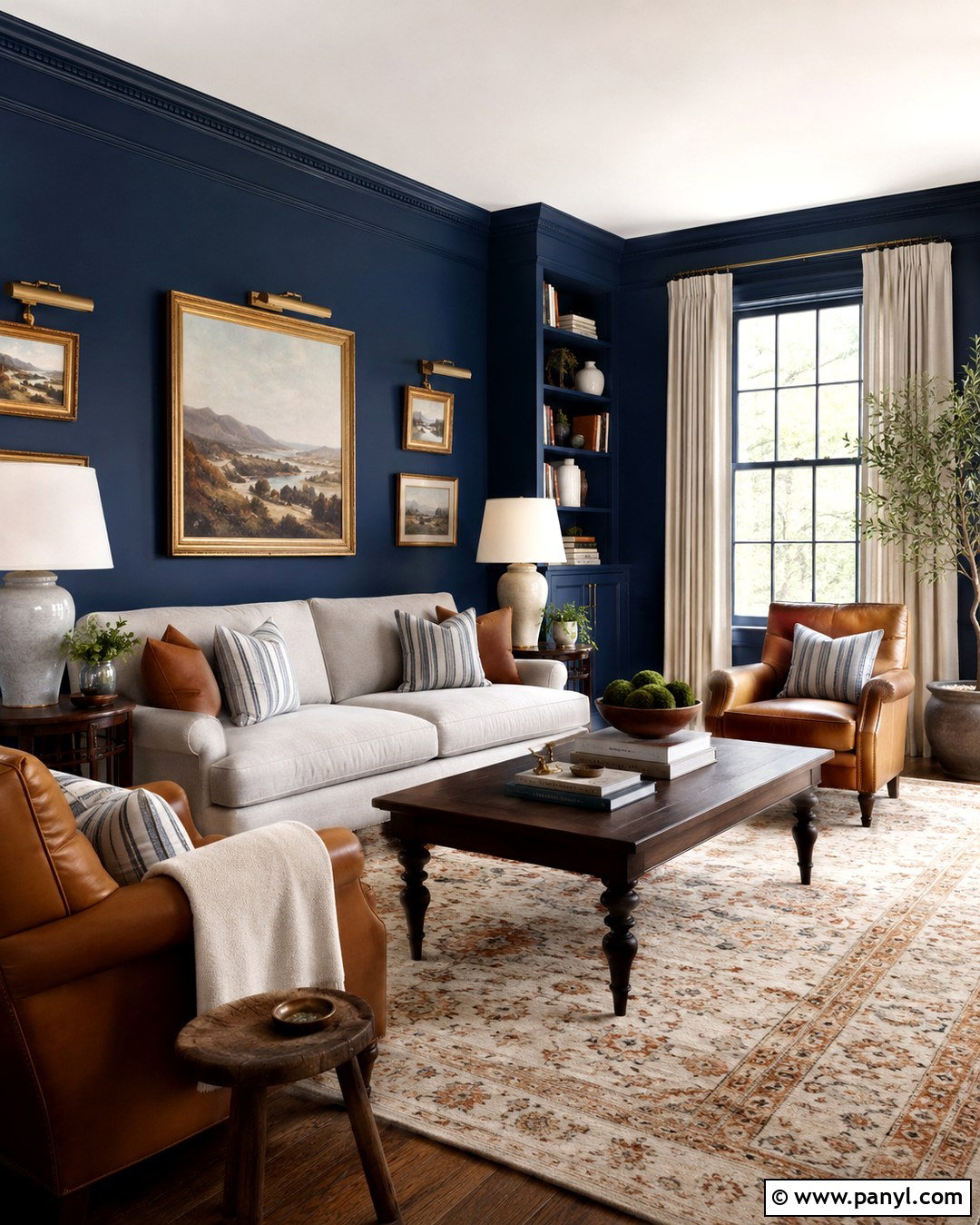 Ink Blue Wall Color - 20 Dark Moody Wall Colors