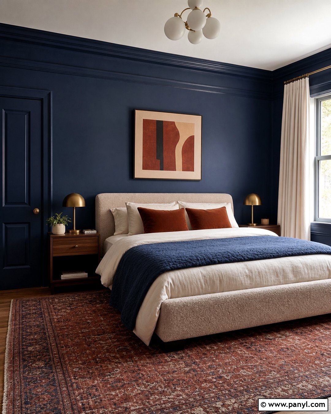 Inky Blue Bedroom - 30 blue wall colors bedroom ideas