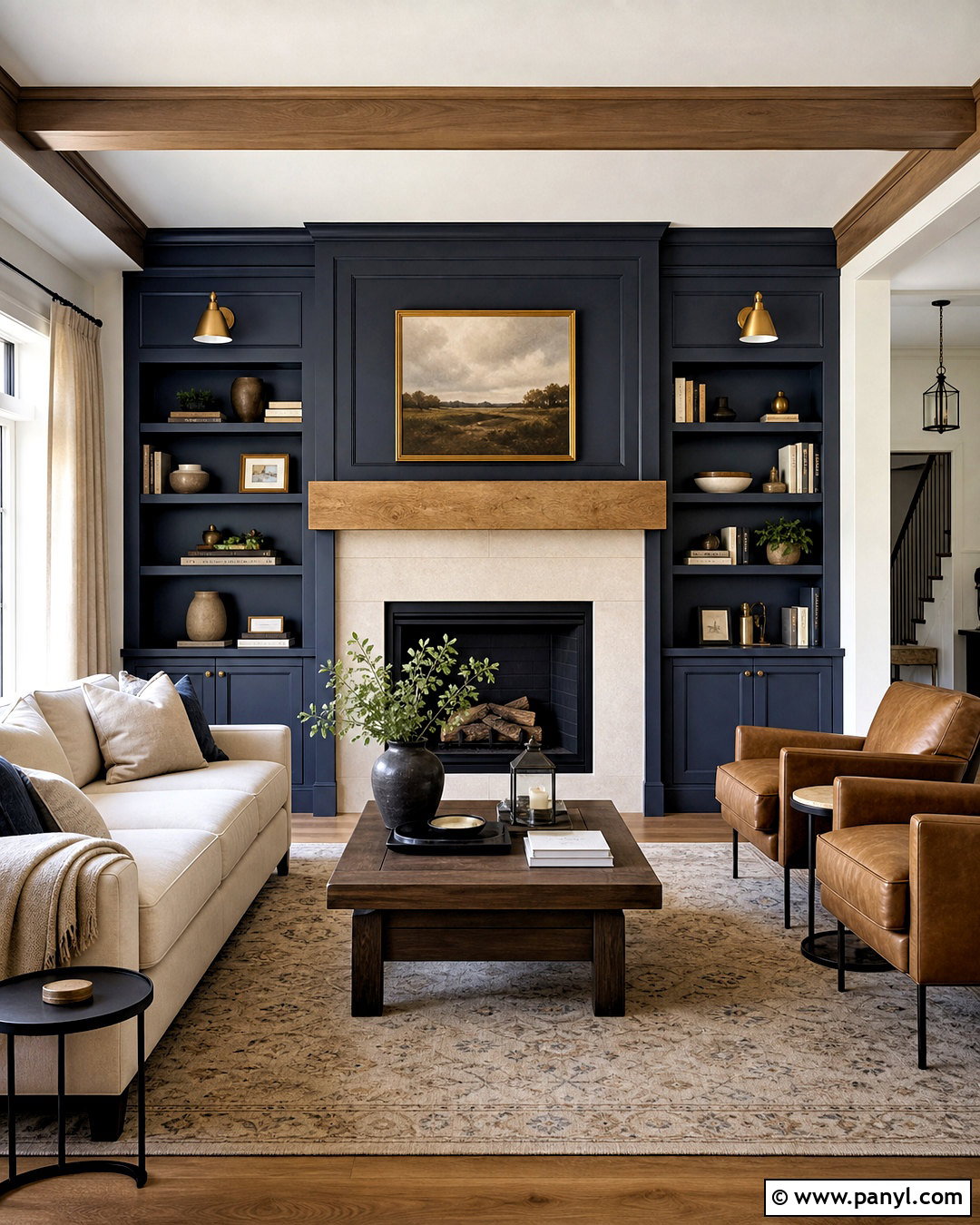 Inky Blue Fireplace Wall - 20 inky blue sherwin williams ideas