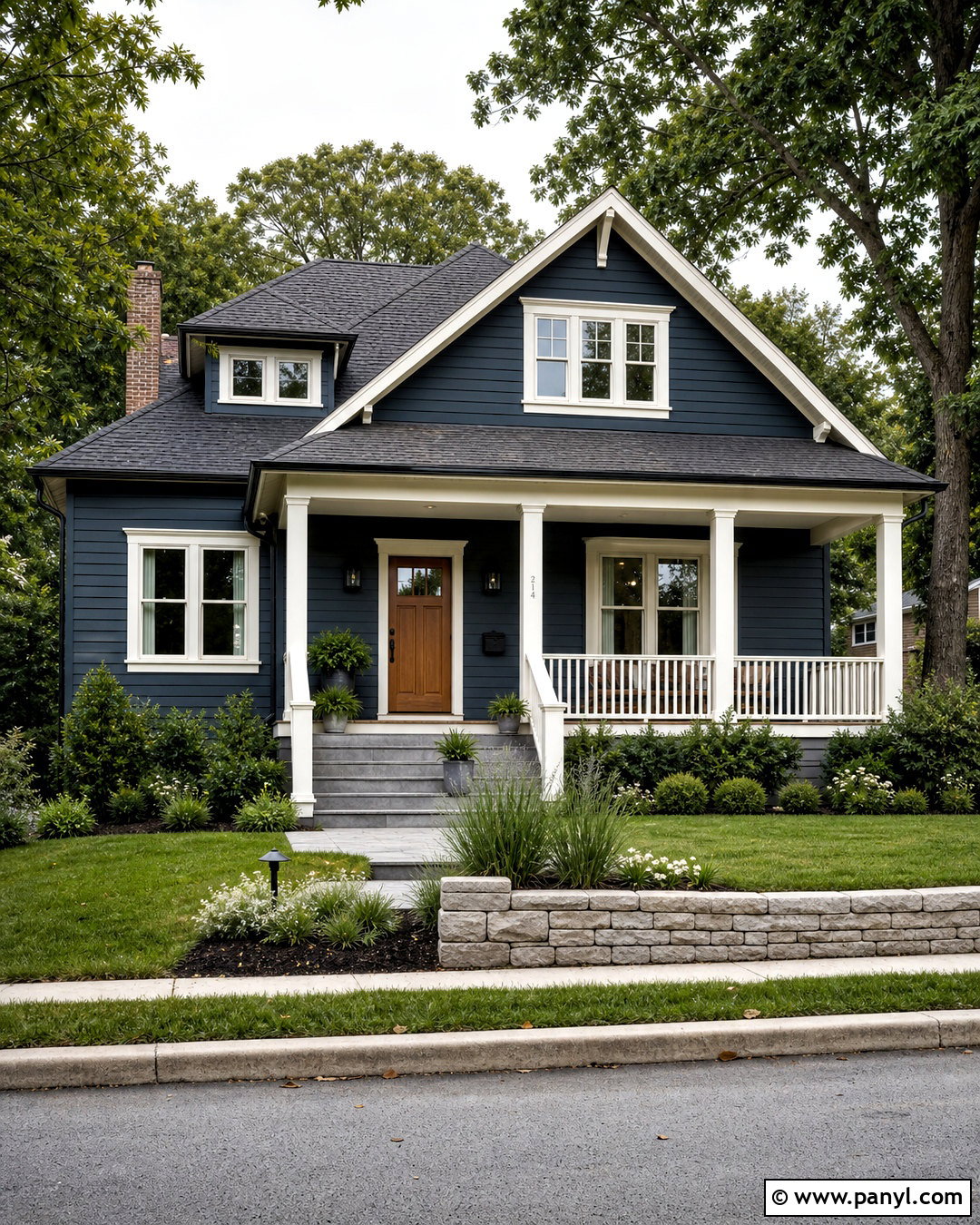 Inky Blue House Exterior With White Trim - 20 inky blue sherwin williams ideas