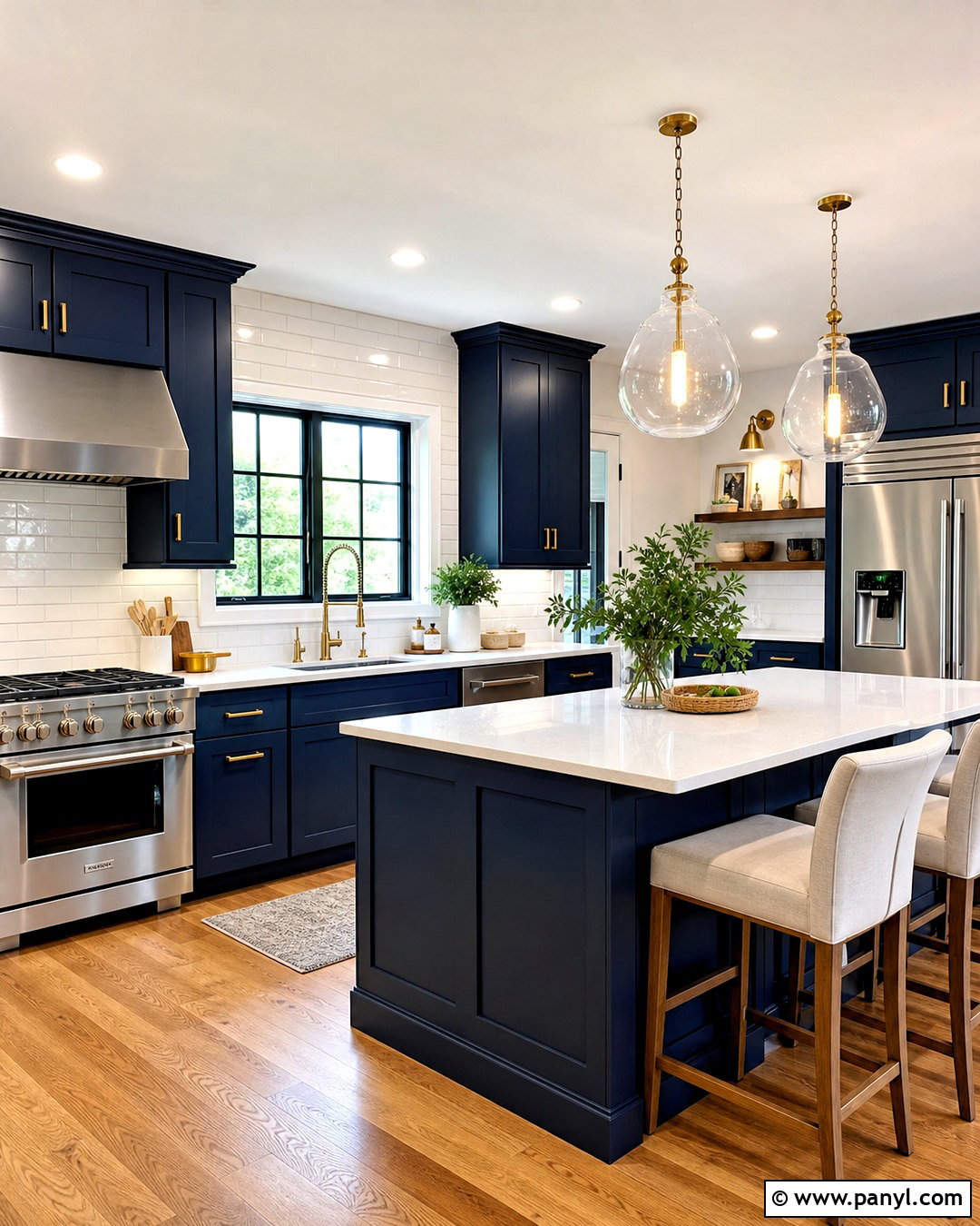 Inky Blue Kitchen Cabinets With White Counters - 20 inky blue sherwin williams ideas