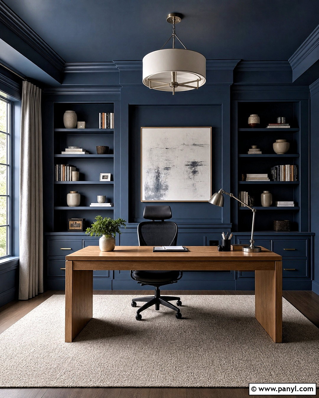 Inky Blue Office Paint - 20 moody office paint colors