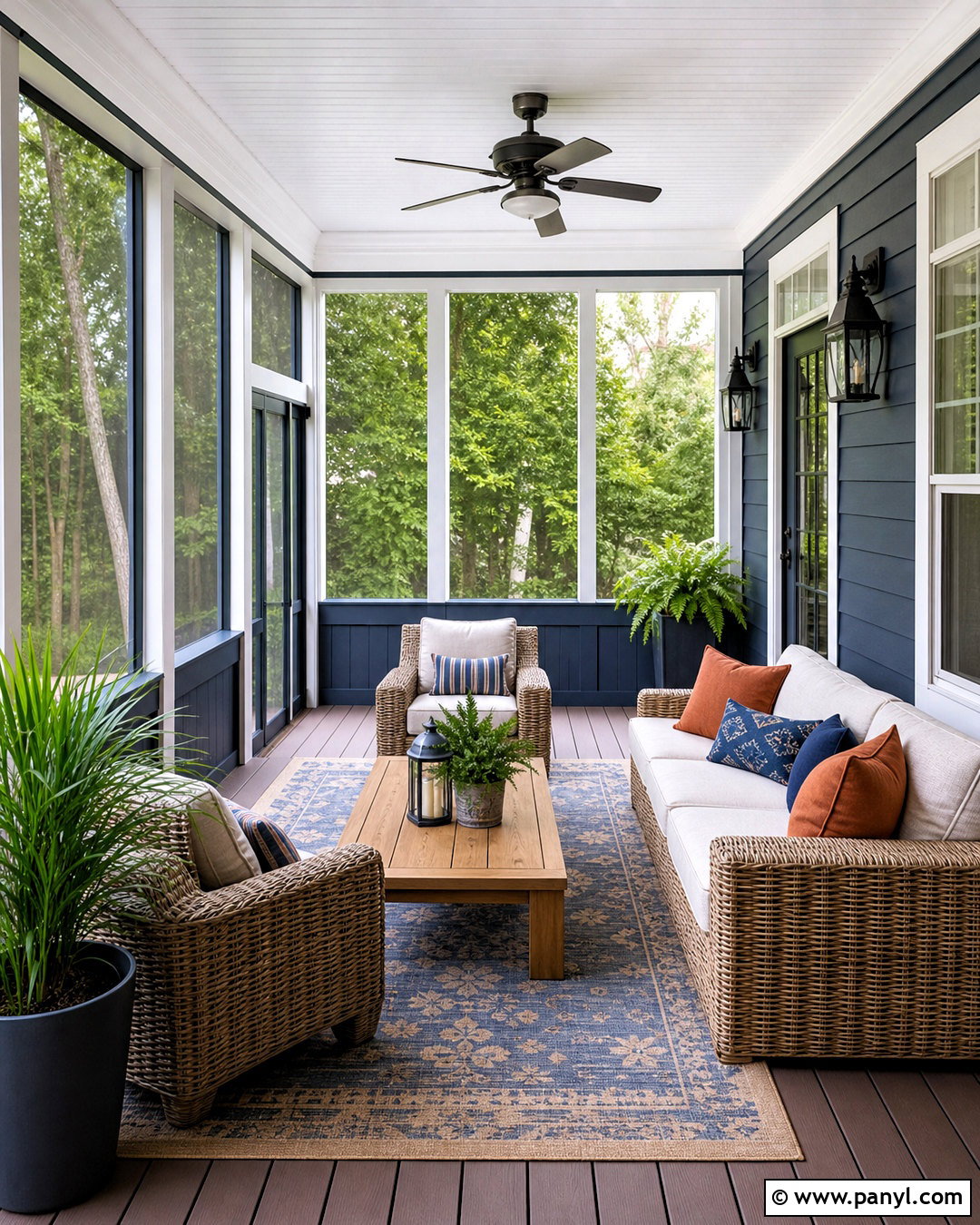 Inky Blue Screened Porch - 20 inky blue sherwin williams ideas