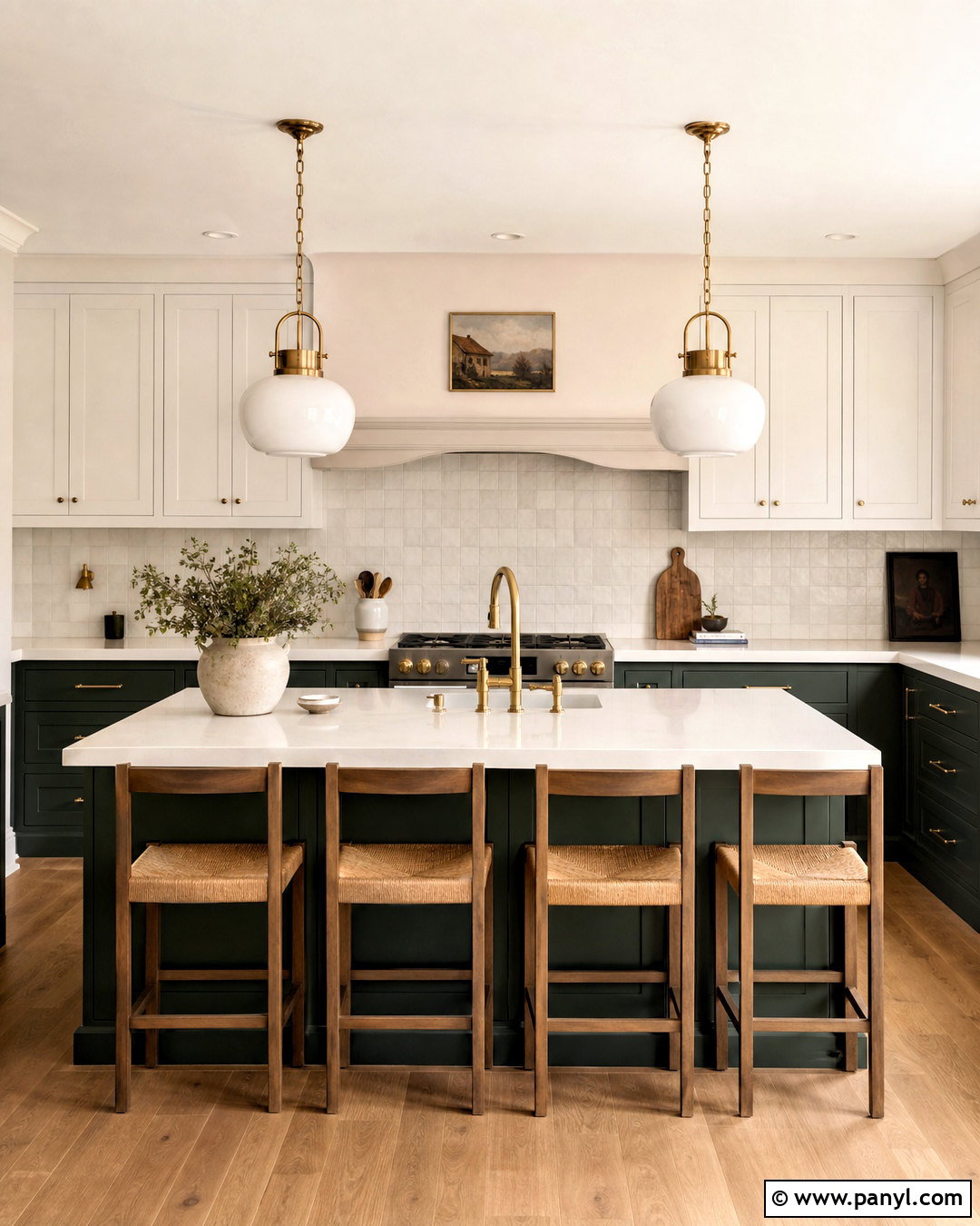 Intimate White Kitchen With Green Cabinets - 20 intimate white sherwin williams ideas