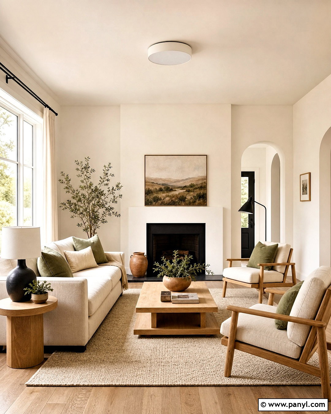 Intimate White Living Room With Light Oak - 20 intimate white sherwin williams ideas